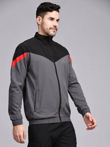 Dpassion Men Colorblock Zip Jacket Performance Gym Activewear - Dpassion