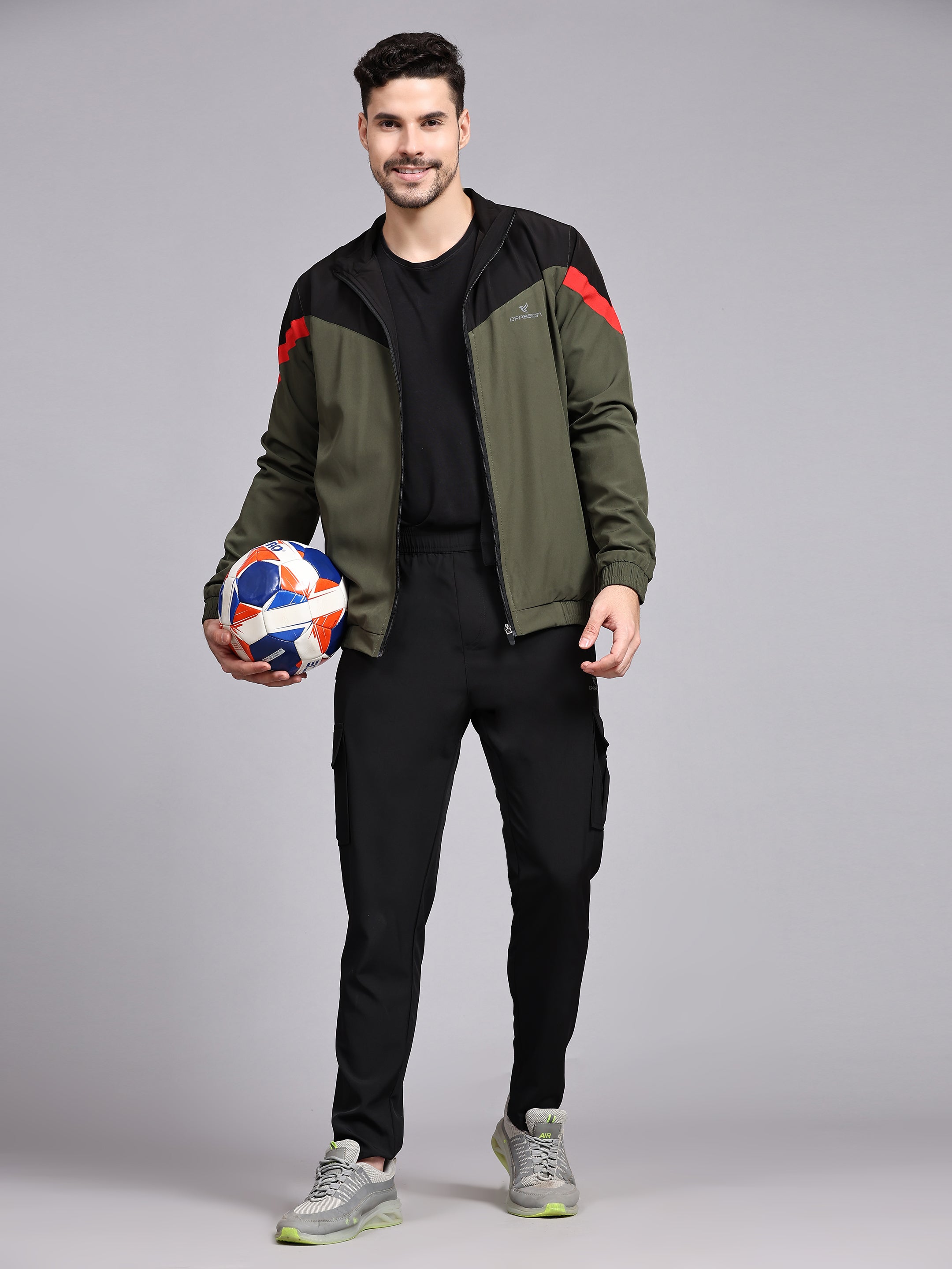 Dpassion Men Colorblock Zip Jacket Premium Gym Training Activewear - Dpassion