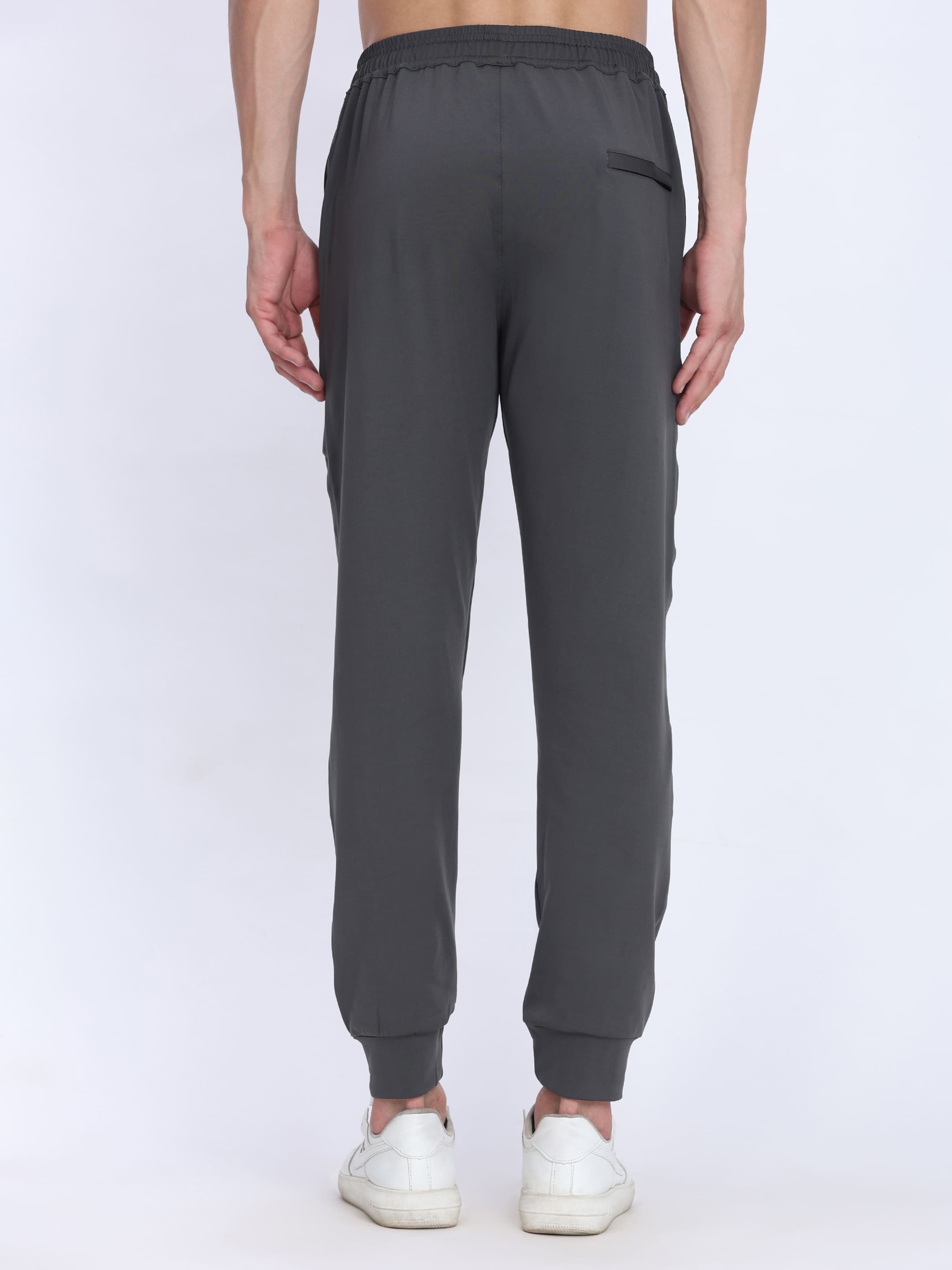 Dpassion Men Grey Joggers 4-Way Stretch Gym Trackpants Activewear - Dpassion