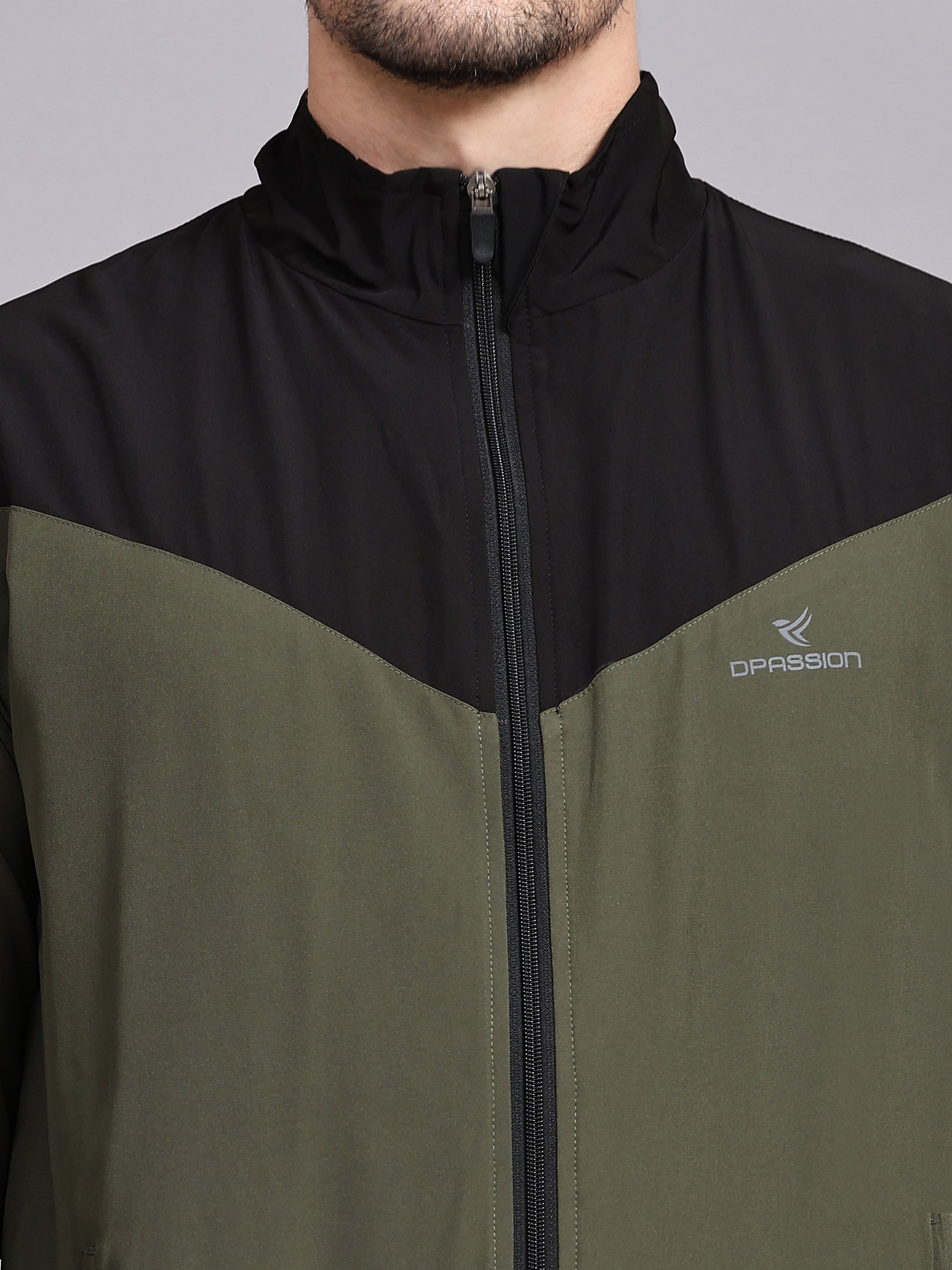 Dpassion Men Colorblock Zip Jacket Premium Gym Training Activewear - Dpassion