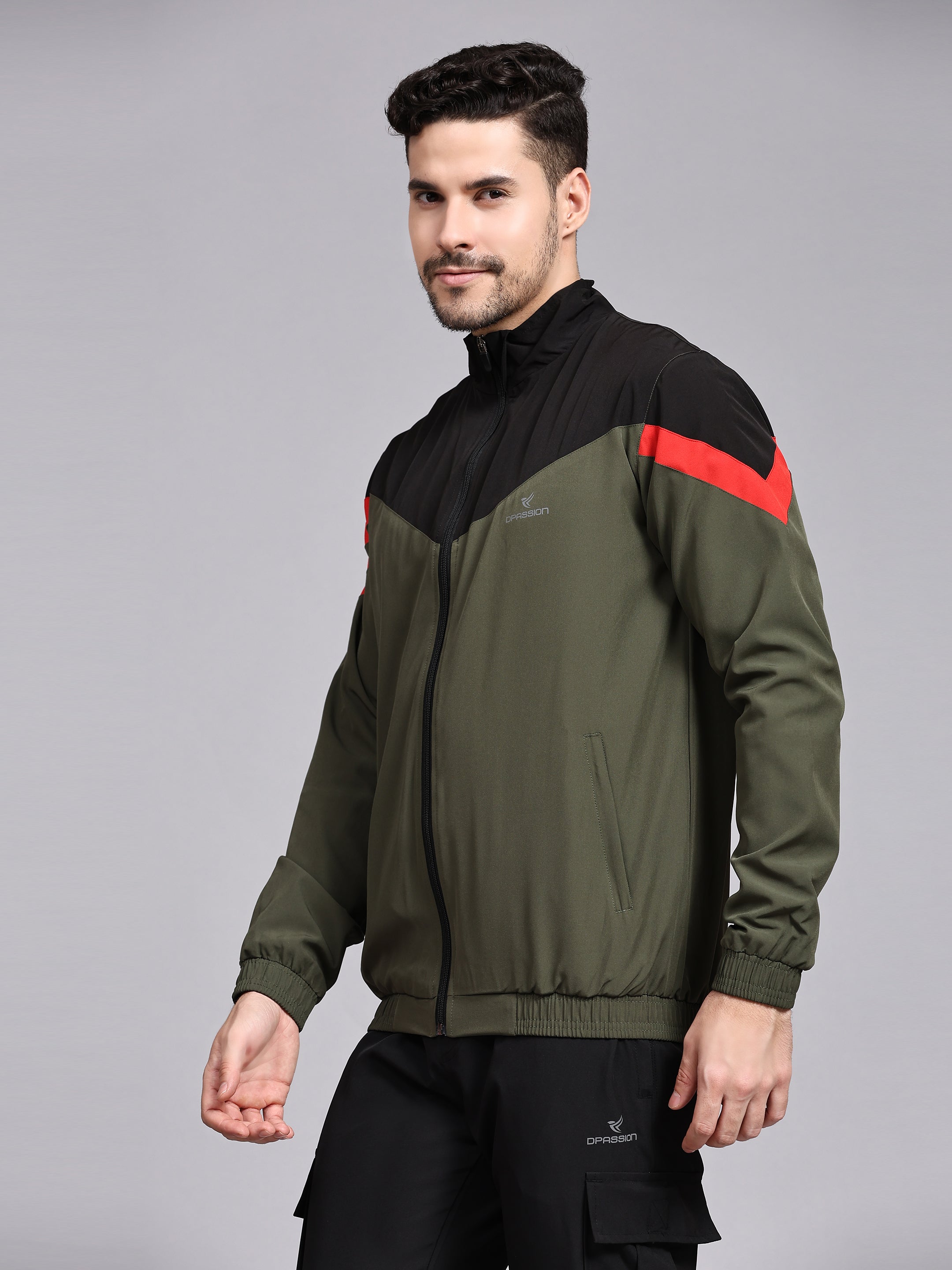 Dpassion Men Colorblock Zip Jacket Premium Gym Training Activewear - Dpassion
