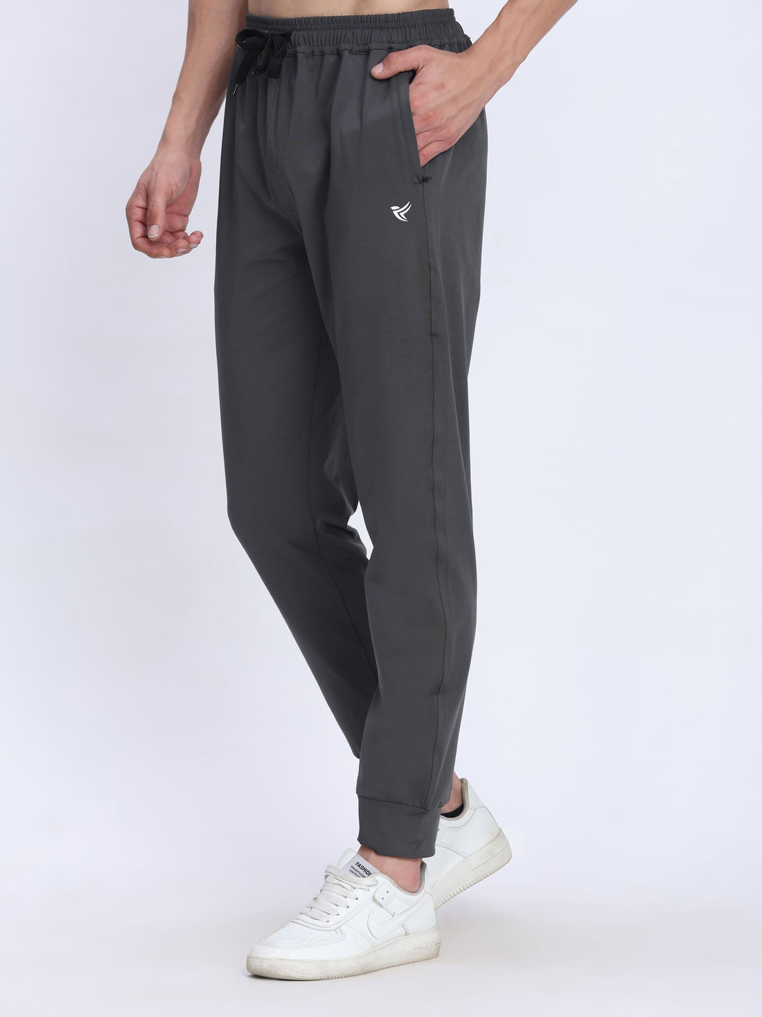 Dpassion Men Grey Joggers 4-Way Stretch Gym Trackpants Activewear