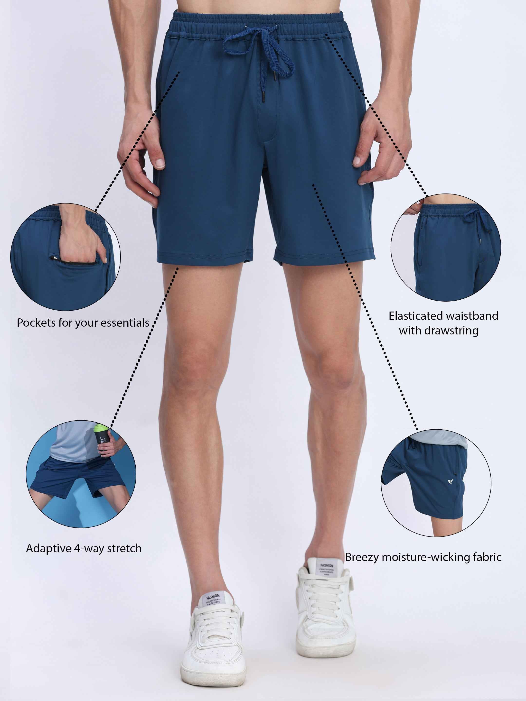 Dpassion Men Training Shorts Quick Dry Gym Activewear