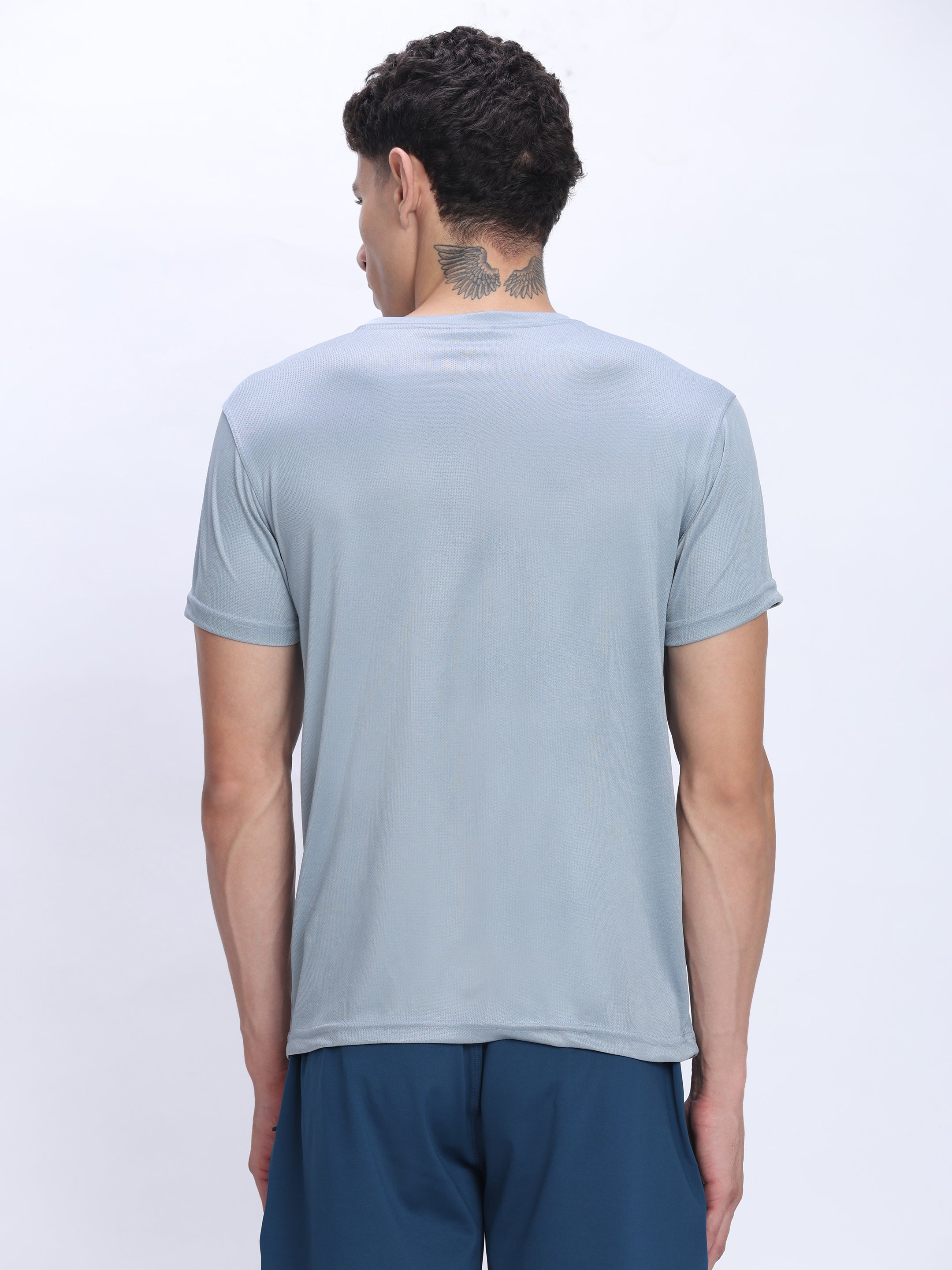 Dpassion Grey Performance T-Shirt Quick Dry Breathable Activewear - Dpassion