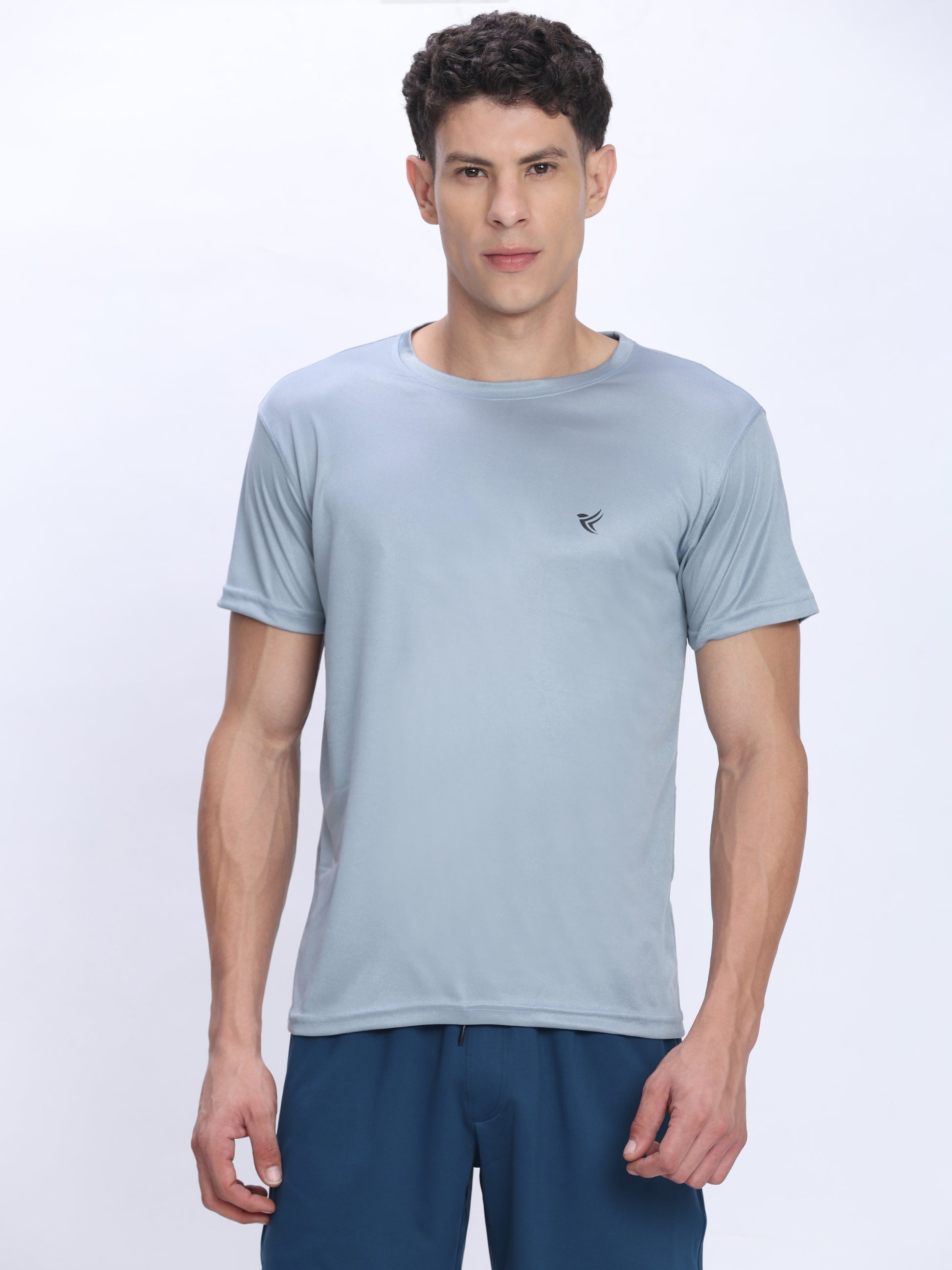 Dpassion Grey Performance T-Shirt Quick Dry Breathable Activewear - Dpassion