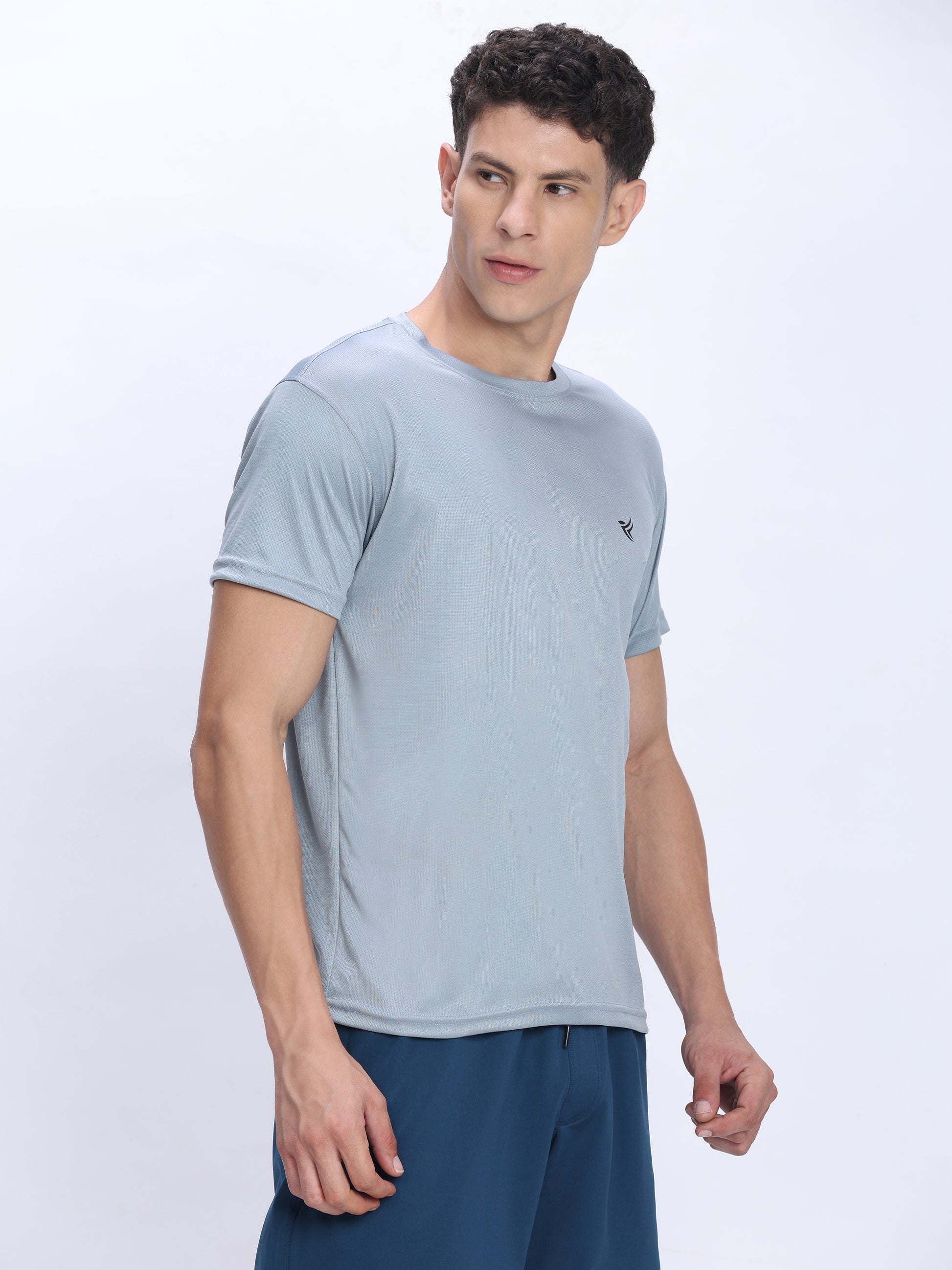 Dpassion Grey Performance T-Shirt Quick Dry Breathable Activewear - Dpassion