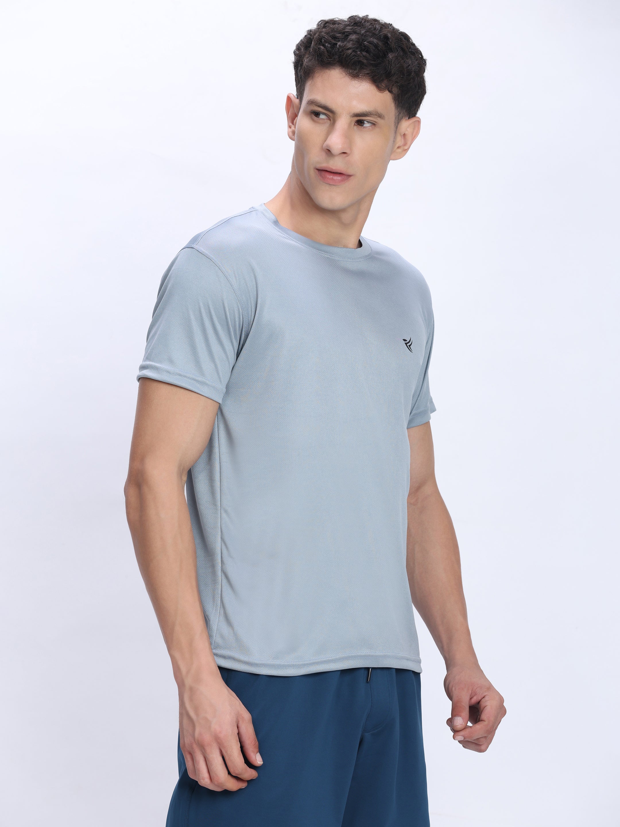 Dpassion Grey Performance T-Shirt Quick Dry Breathable Activewear - Dpassion