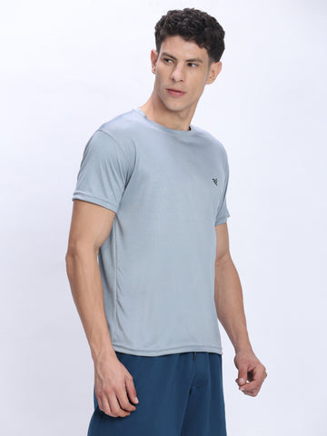 Dpassion Grey Performance T-Shirt Quick Dry Breathable Activewear - Dpassion