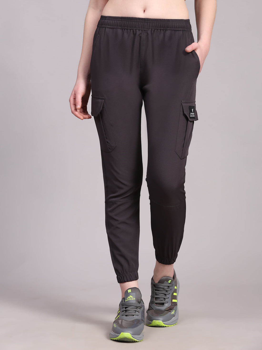 Dpassion Women’s Dark Brown Slim Fit Training Track Pants - Dpassion