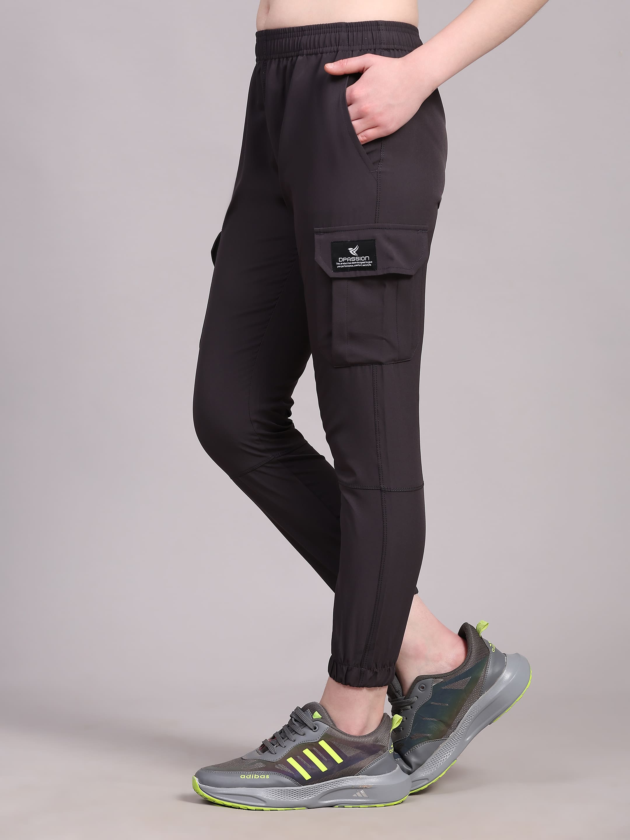 Dpassion Women’s Dark Brown Slim Fit Training Track Pants - Dpassion