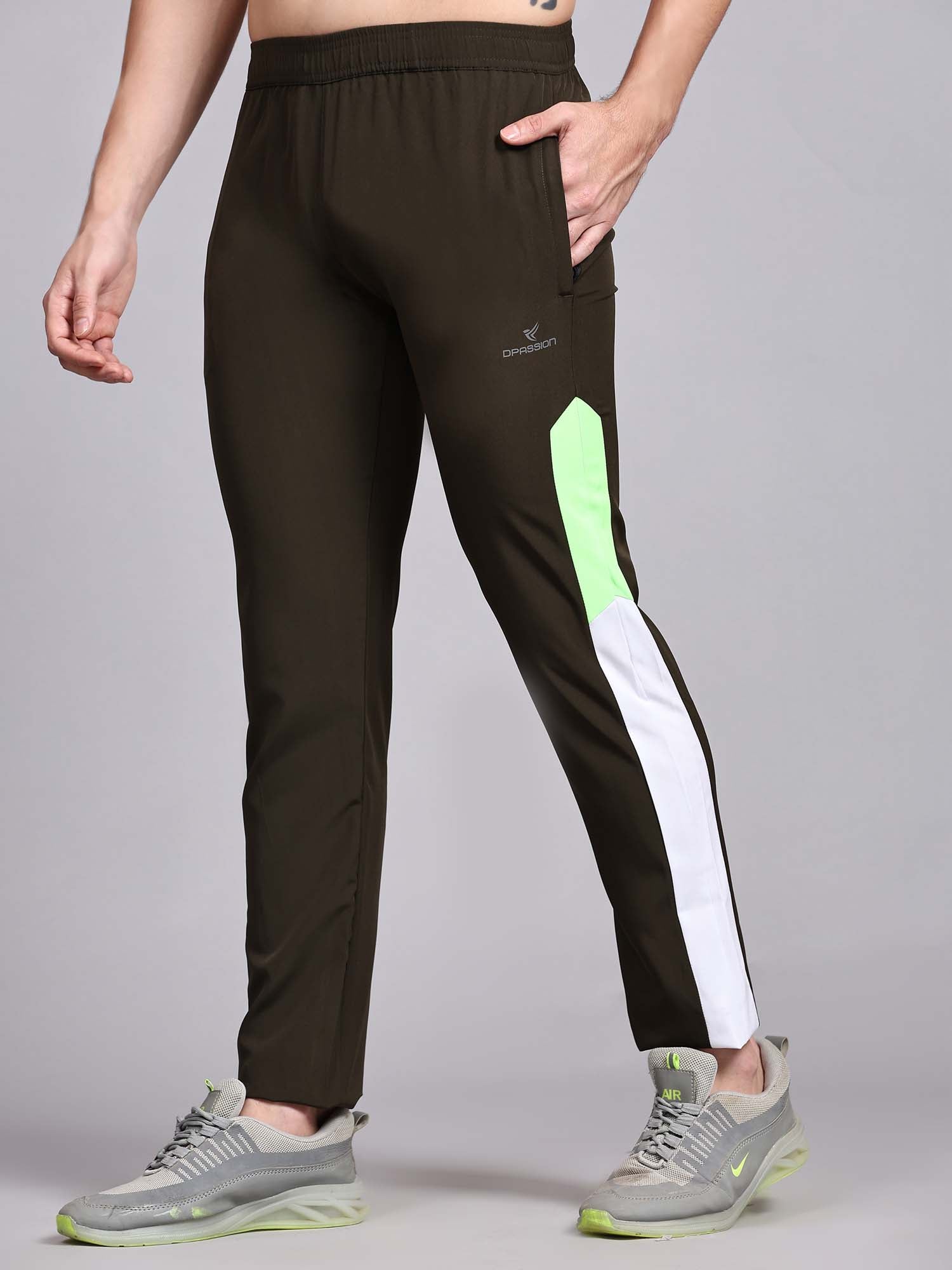 Regular fit sports track pants for men