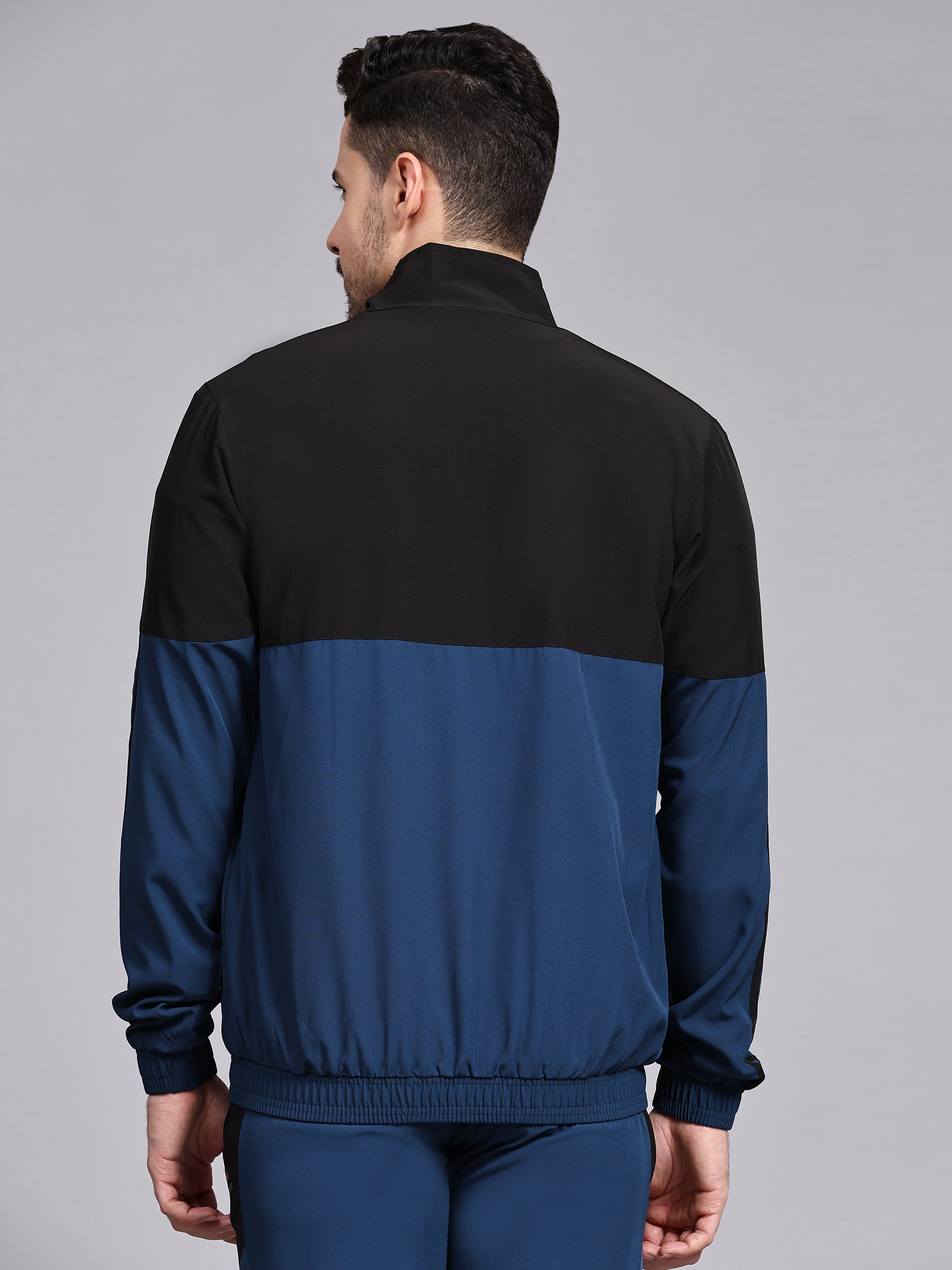 Dpassion Men Dual Tone Training Jacket Black Blue Sportswear - Dpassion