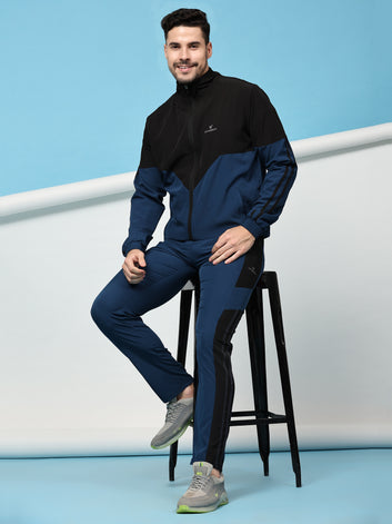 Colourblocked Polyester Regular fit Track Suit for Men