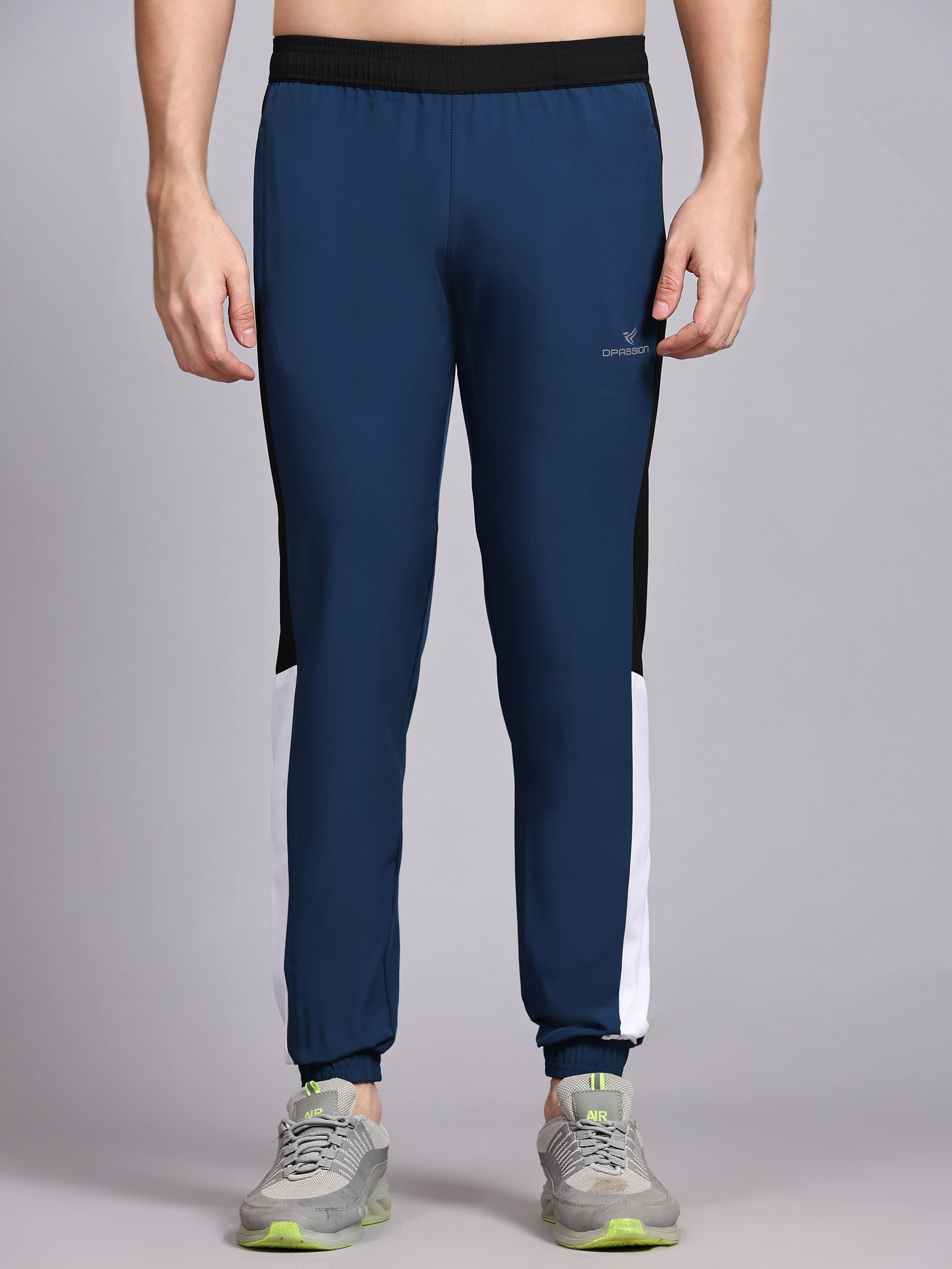 Dpassion Men Navy Slim Fit Track Pants Joggers Gym Activewear - Dpassion