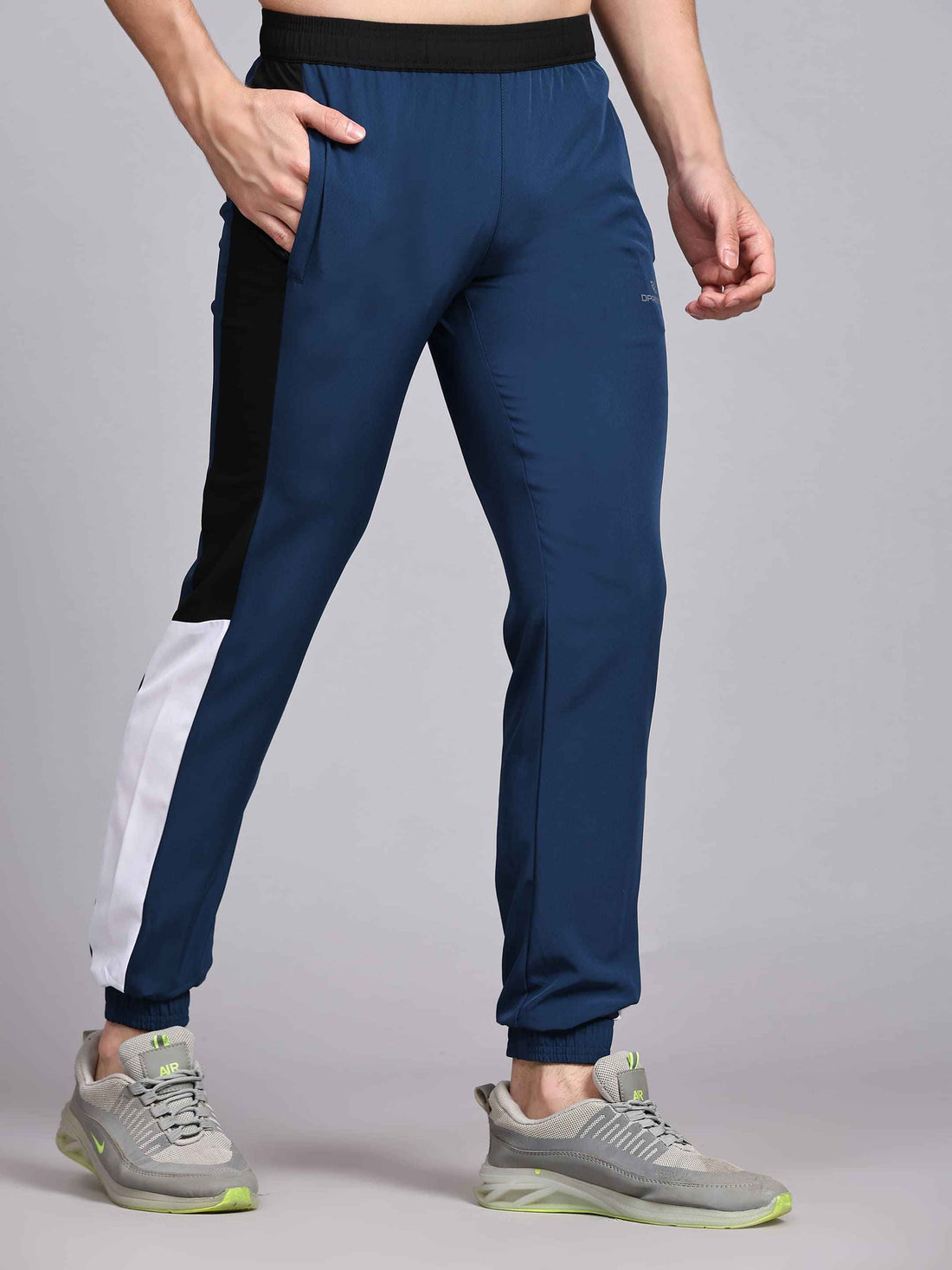 Dpassion Men Navy Slim Fit Joggers - Track Pants for Gym Activewear