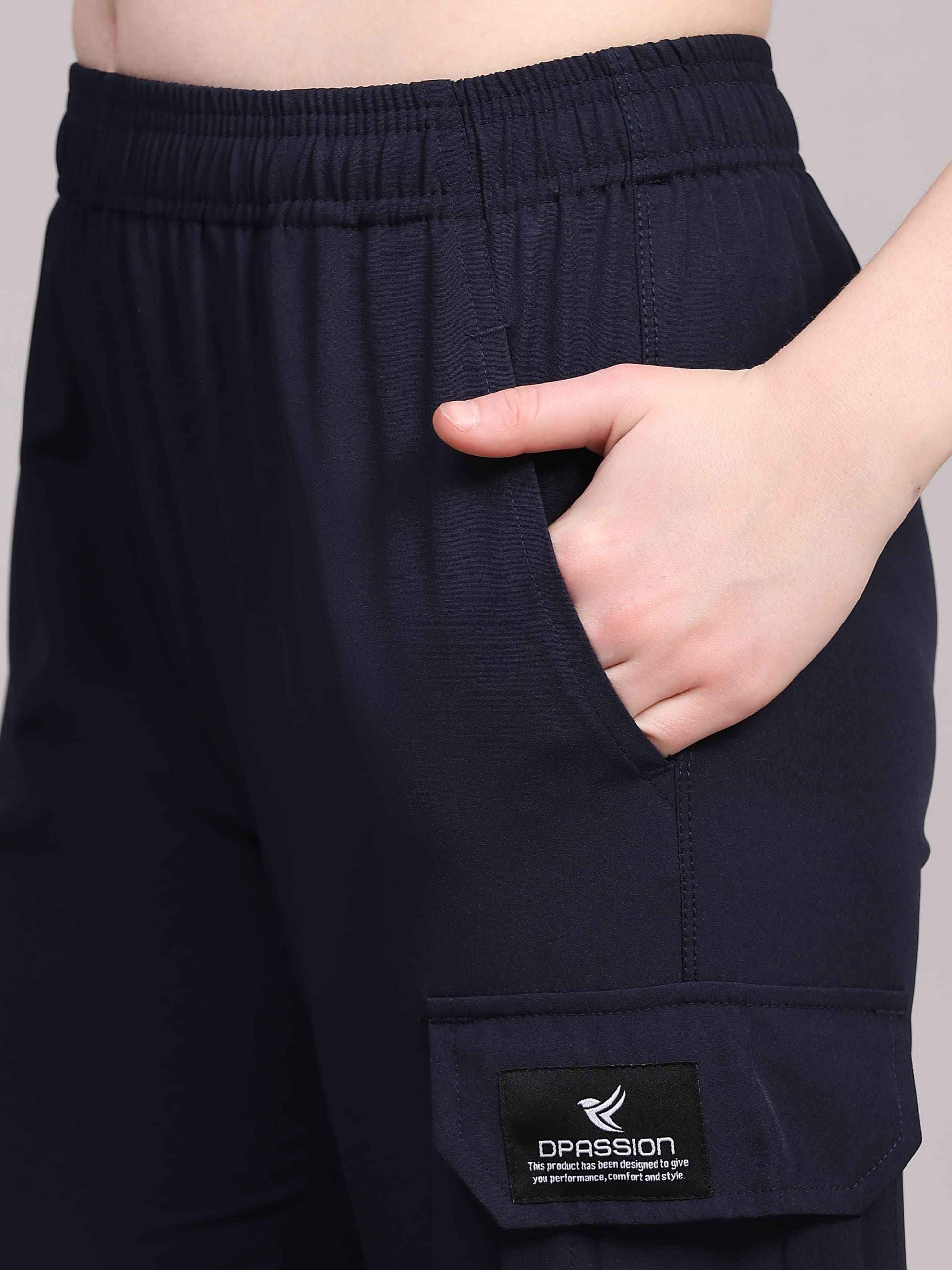 Dpassion Women’s Navy Slim Fit Training Track Pants Activewear