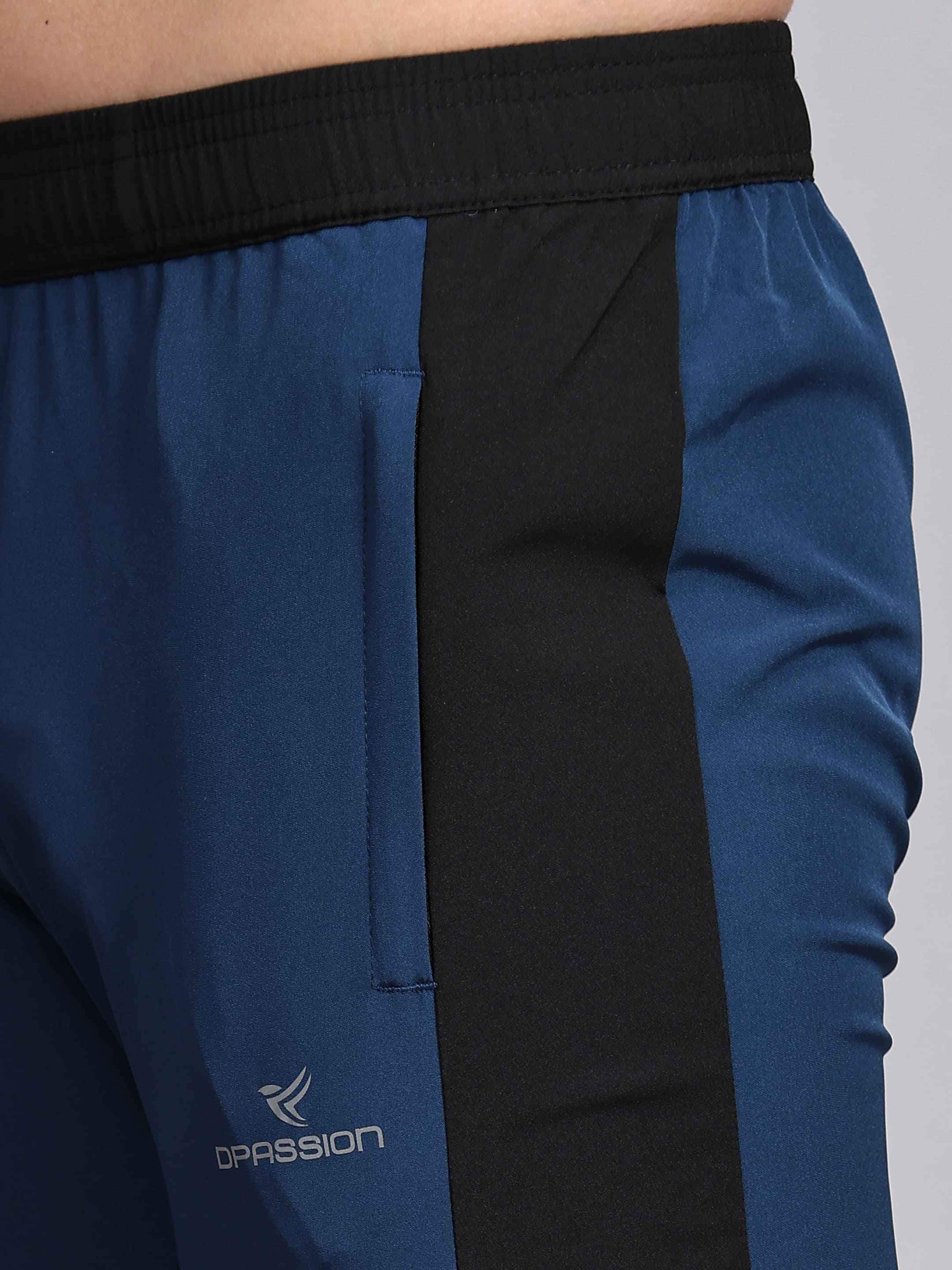 Dpassion Men Navy Slim Fit Joggers - Track Pants for Gym Activewear