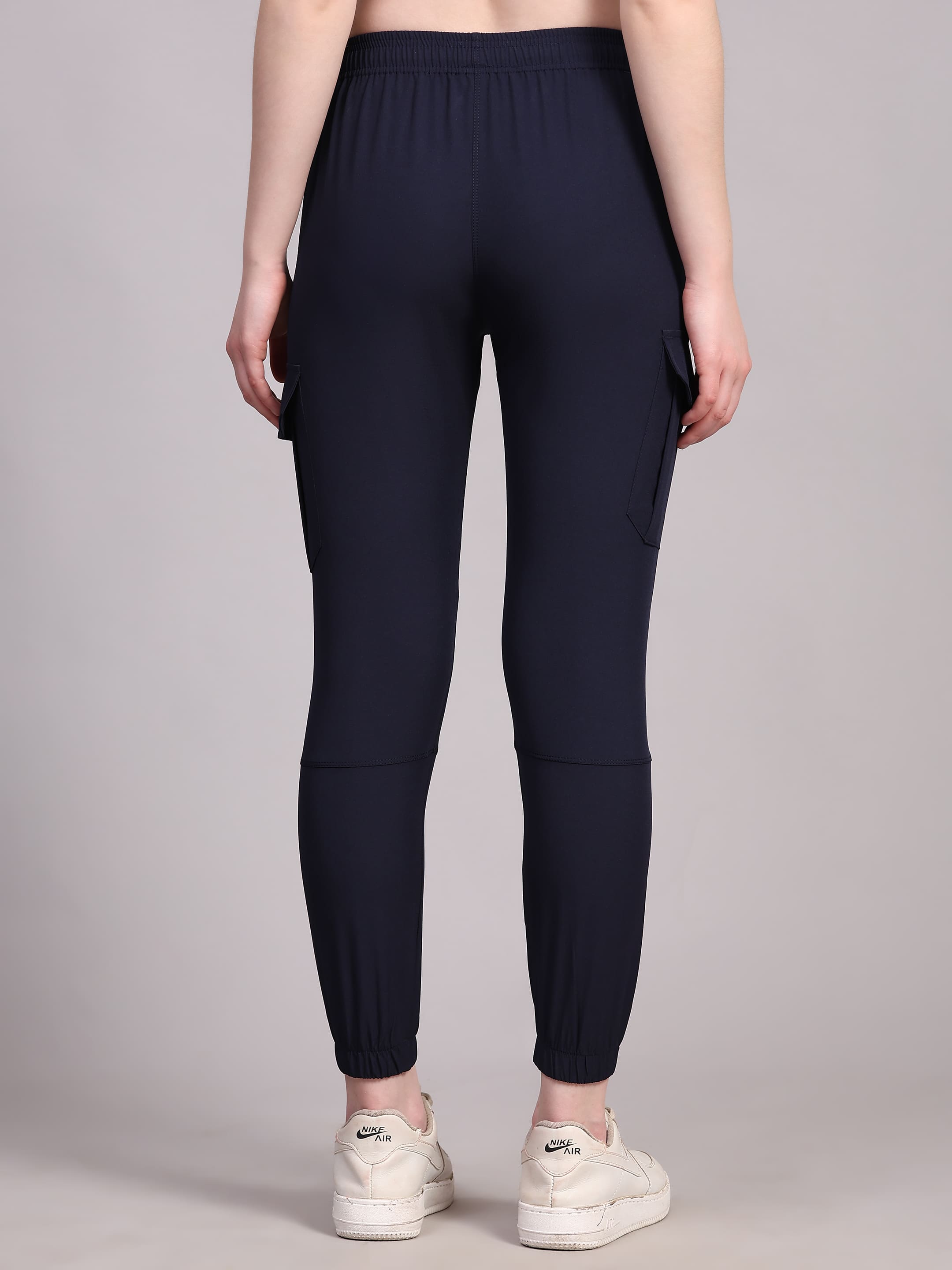 Dpassion Women’s Navy Slim Fit Training Track Pants Activewear - Dpassion