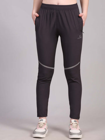 Regular fit sports track pants for women