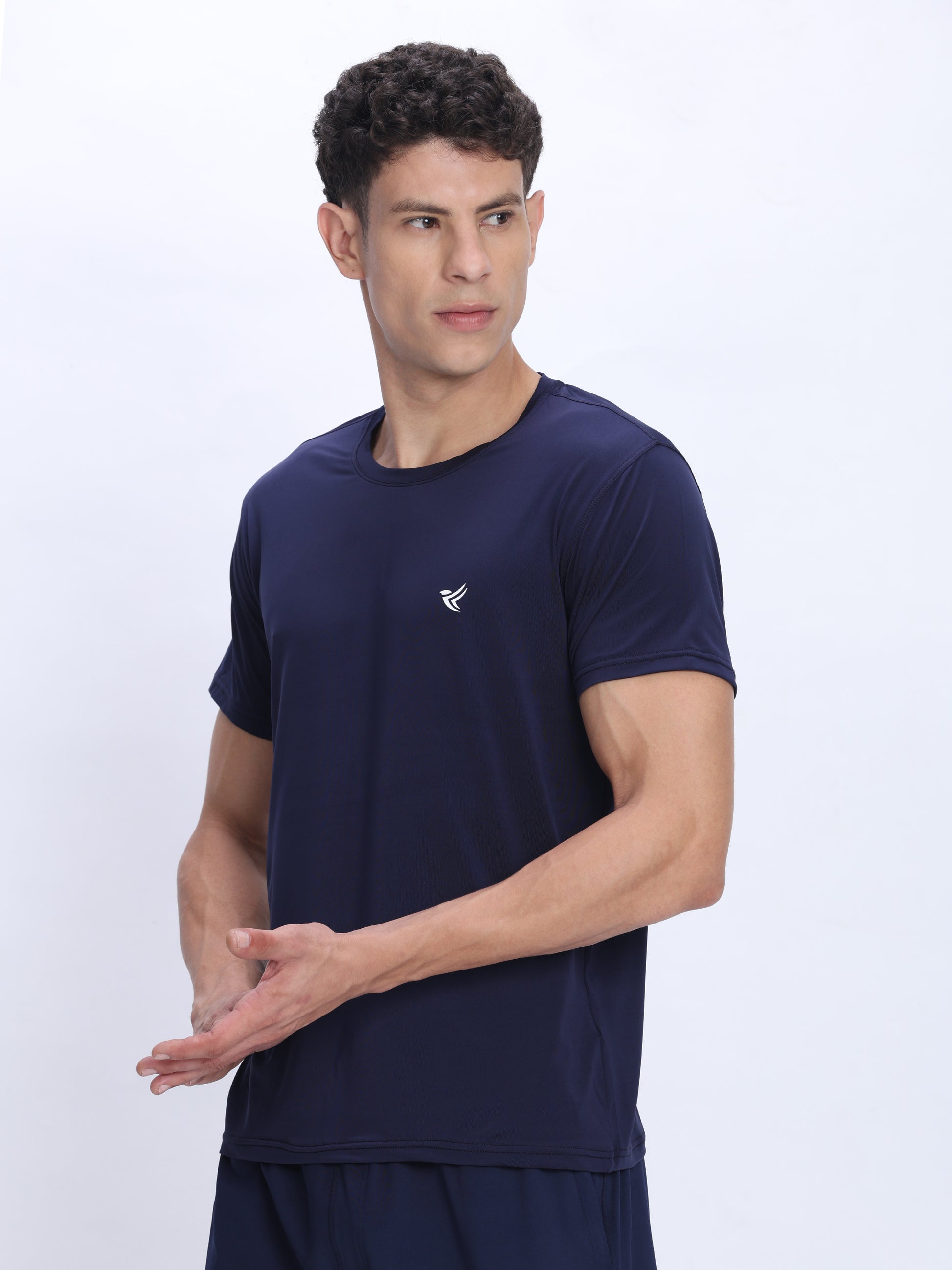 Dpassion Navy Performance T-Shirt Quick Dry Stretch Activewear - Dpassion