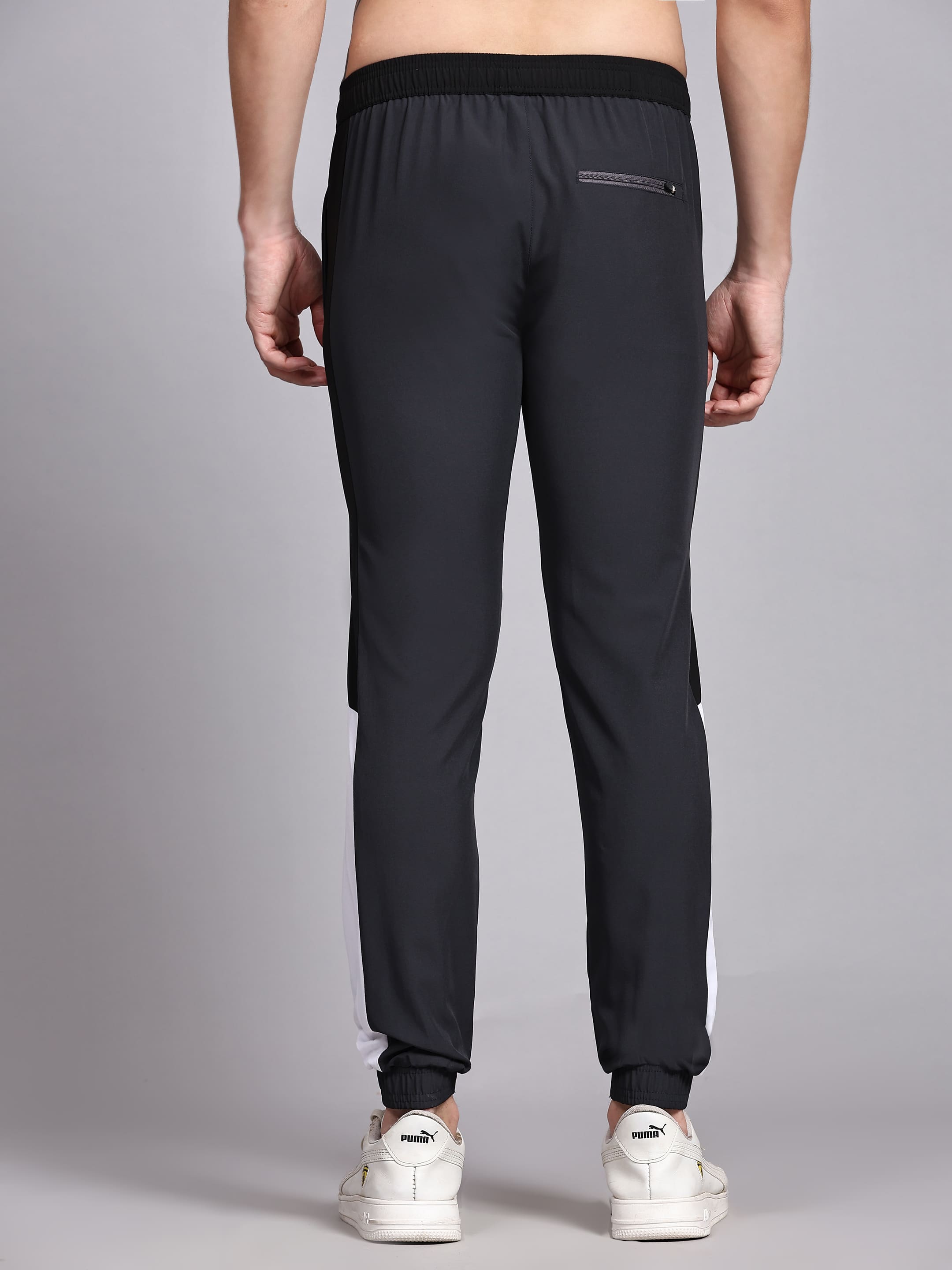 Dpassion Men Charcoal Slim Fit Joggers Track Pants Gym Activewear - Dpassion
