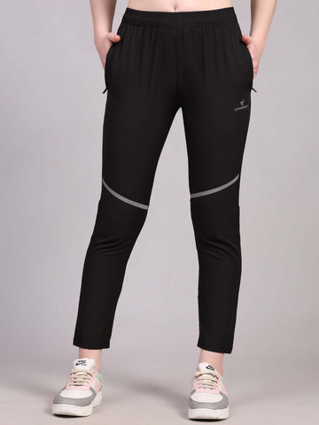 Regular fit sports track pants for women