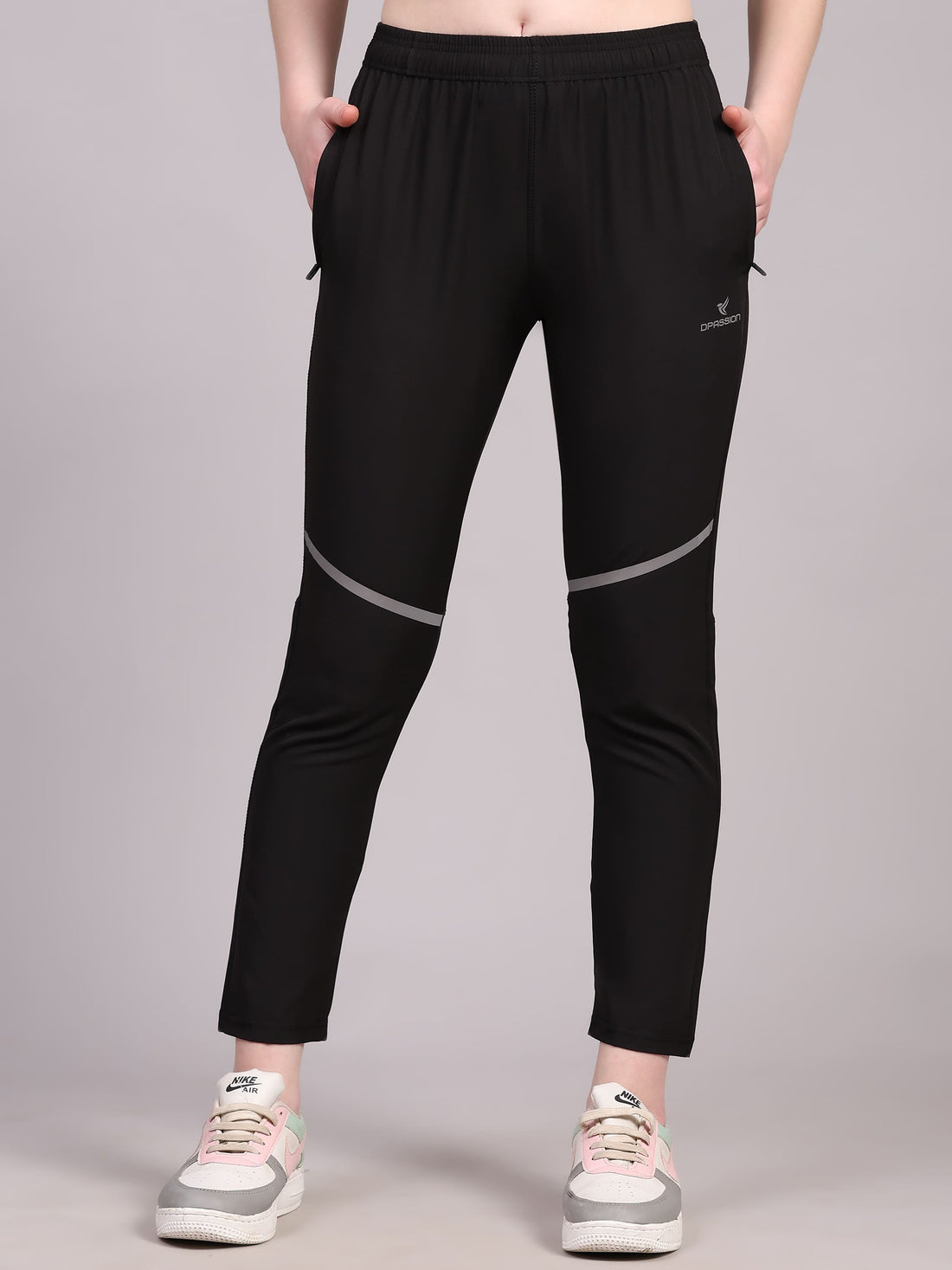 Dpassion Women Active Flex Black Training Pants