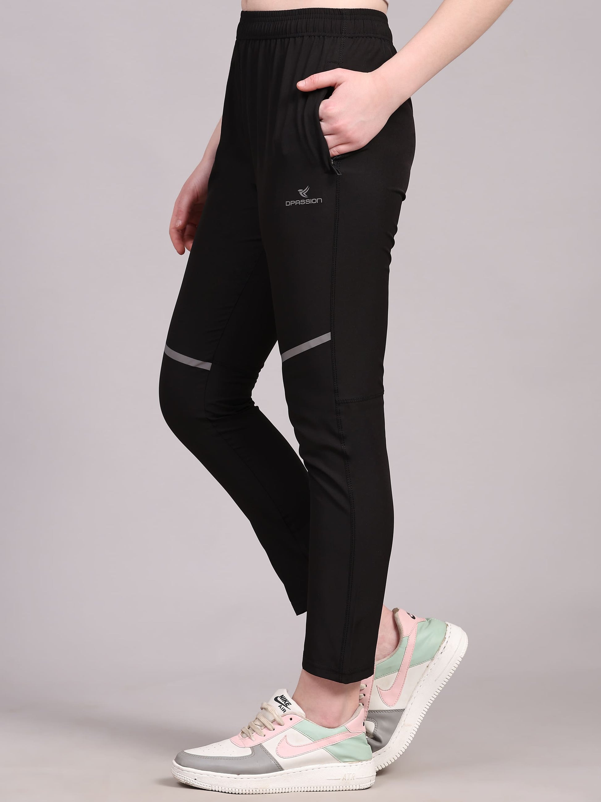 Dpassion Women Active Flex Black Training Pants - Dpassion