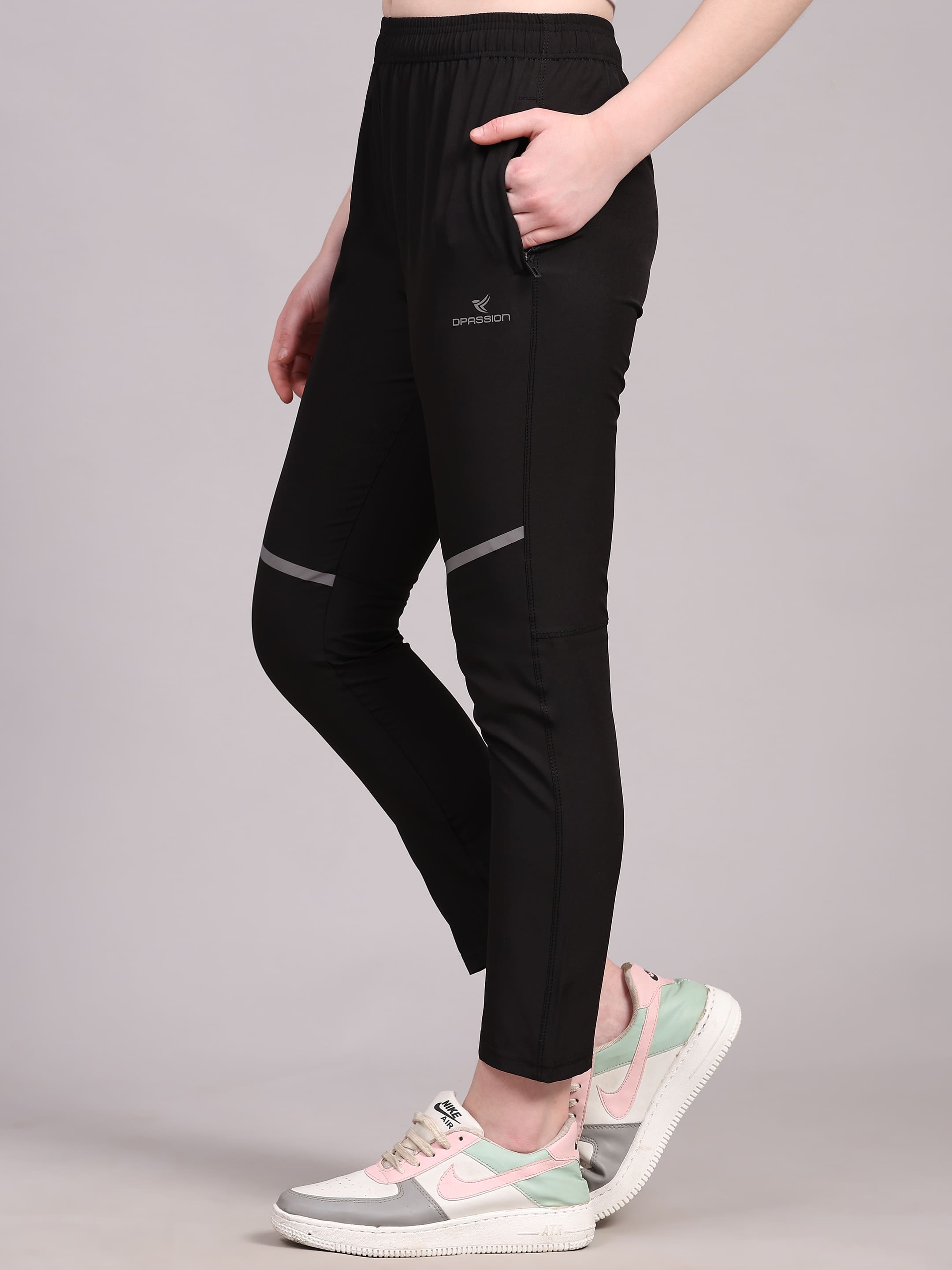 Dpassion Women Active Flex Black Training Pants - Dpassion
