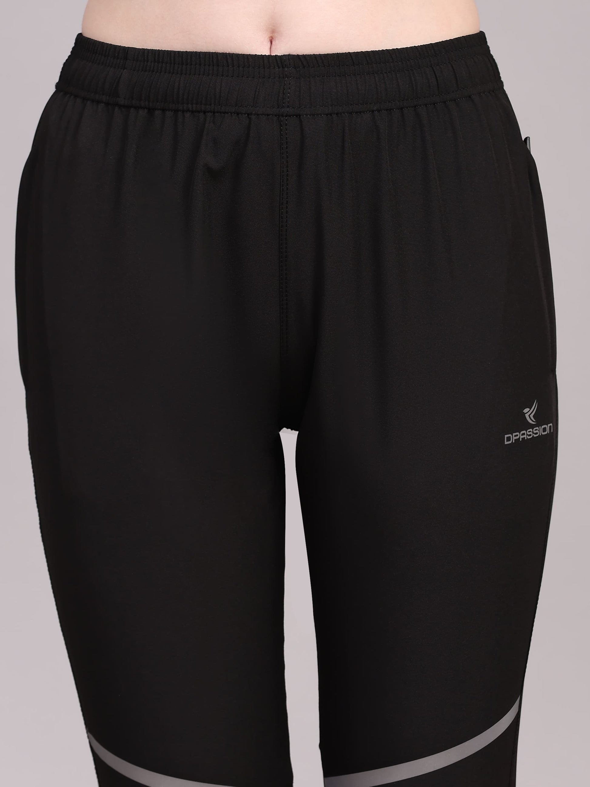 Dpassion Women Active Flex Black Training Pants