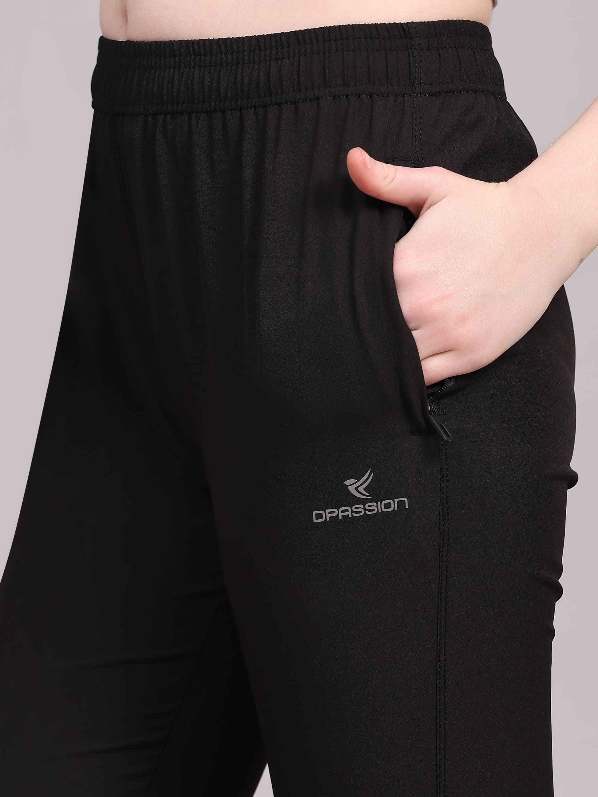 Dpassion Women Active Flex Black Training Pants