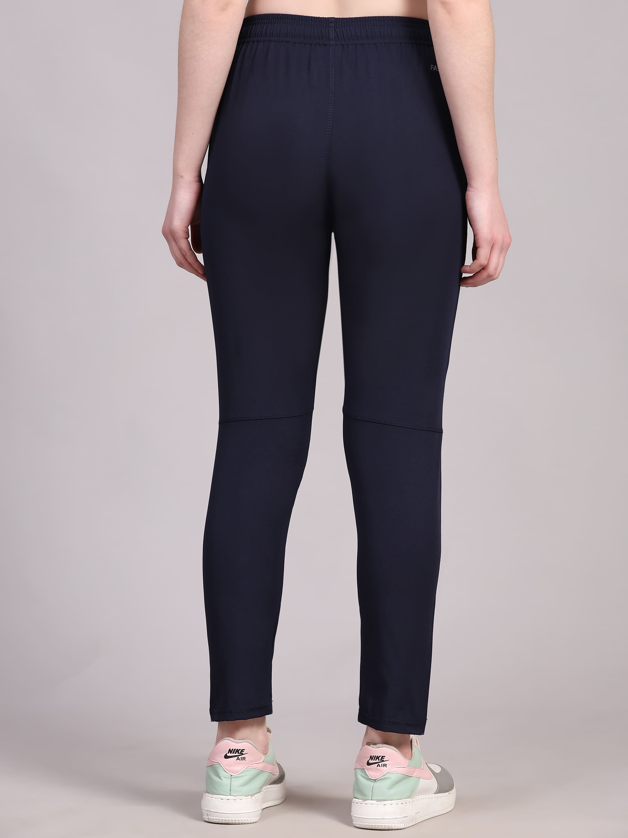 Dpassion Women Navy Performance Track Pants with Reflective Detail - Dpassion