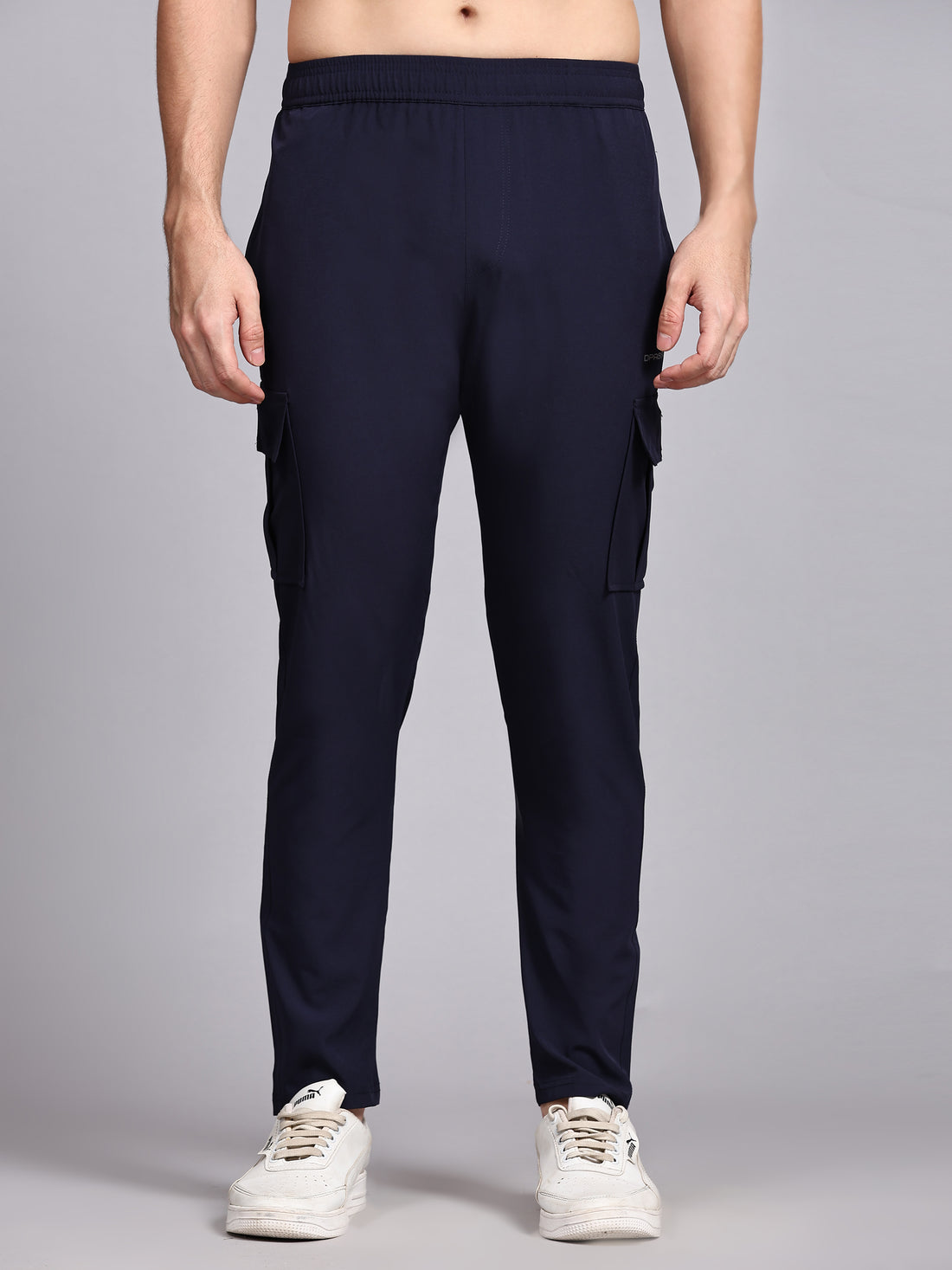 Dpassion Men’s Deep Navy Cargo Track Pants Performance Activewear