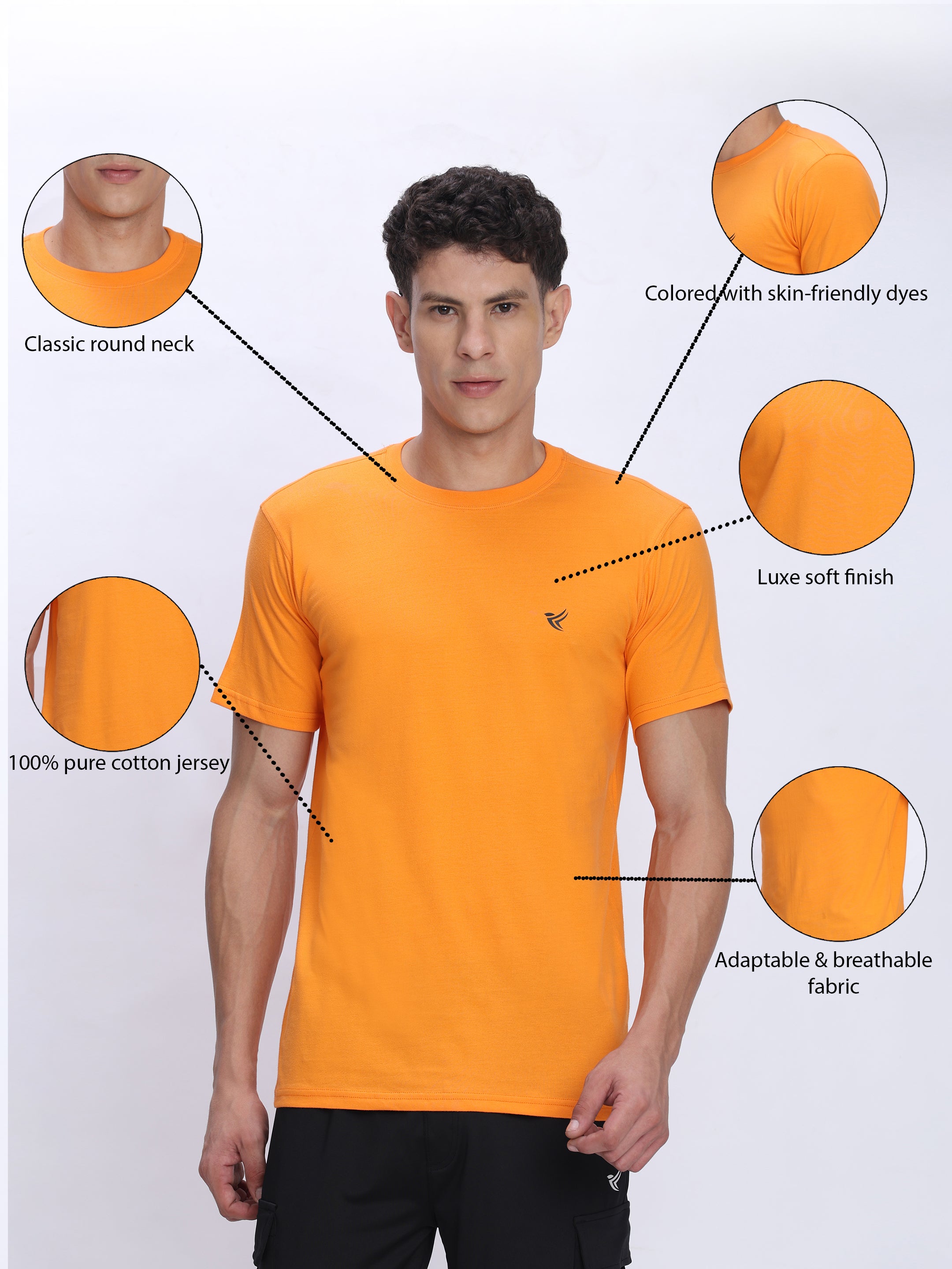 Men's Superior Cotton Jersey Tee| Breathable, Durable & Versatile Wear.