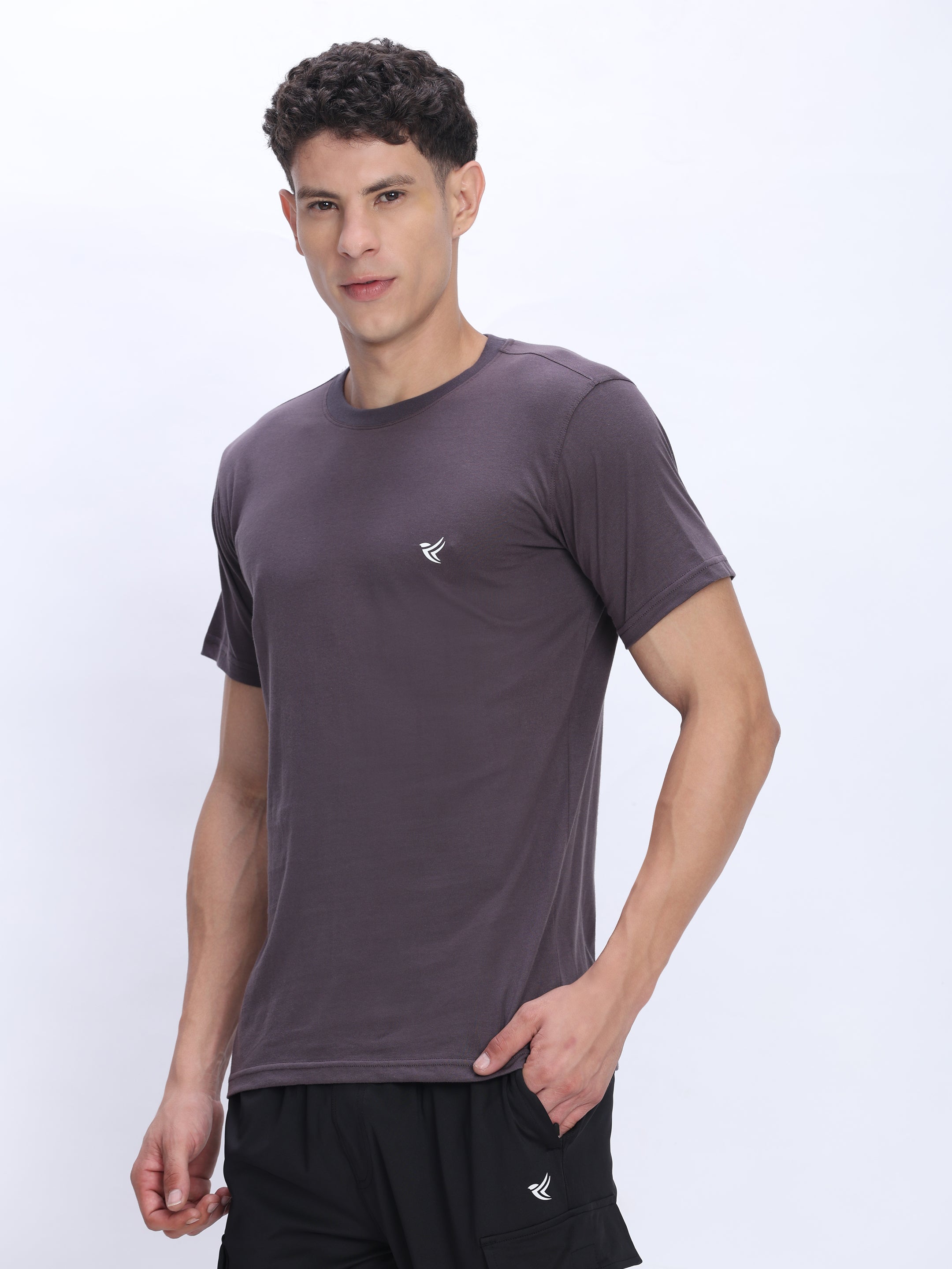 Dpassion Men Essential Cotton Active T Shirt Performance Gym Wear - Dpassion