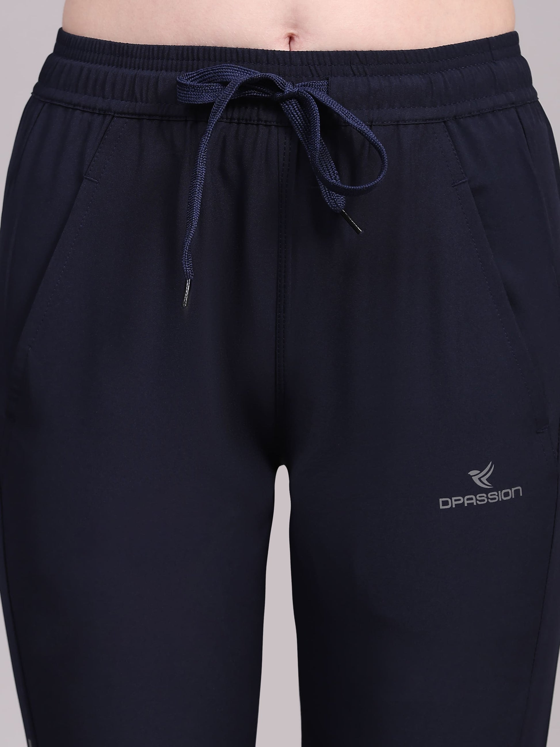 Dpassion Women’s Navy Fast-Dry Training Track Pants – Slim Fit Activewear