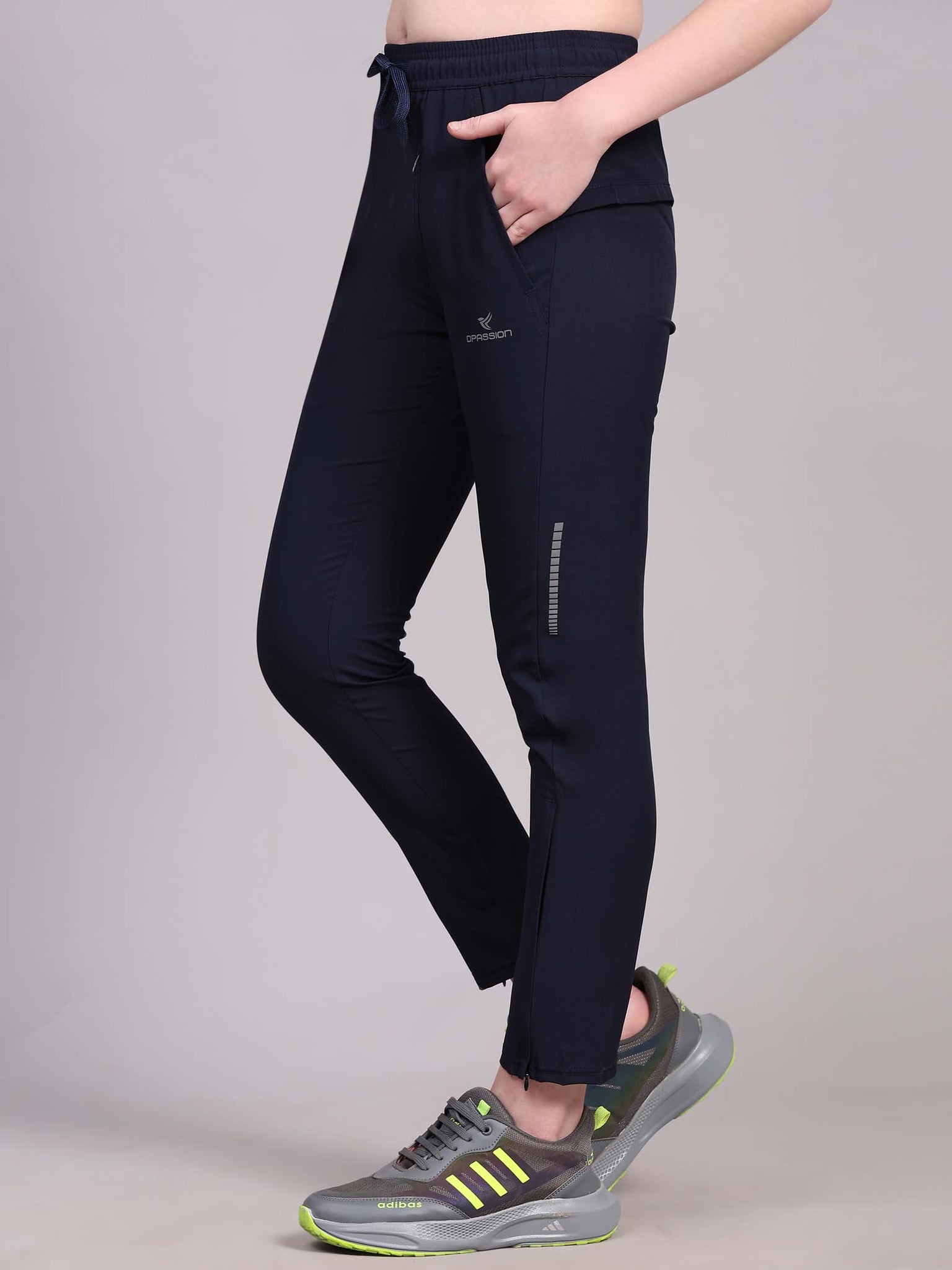 Regular fit sports track pants for women