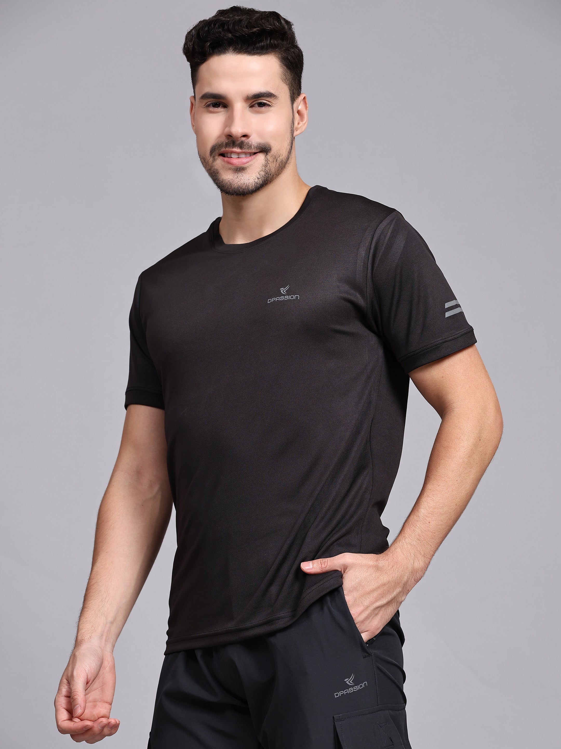 180 GSM Dot Knit Regular T Shirt