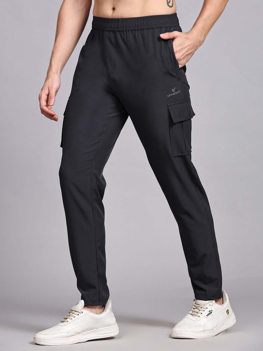 Regular fit sports track pants for men