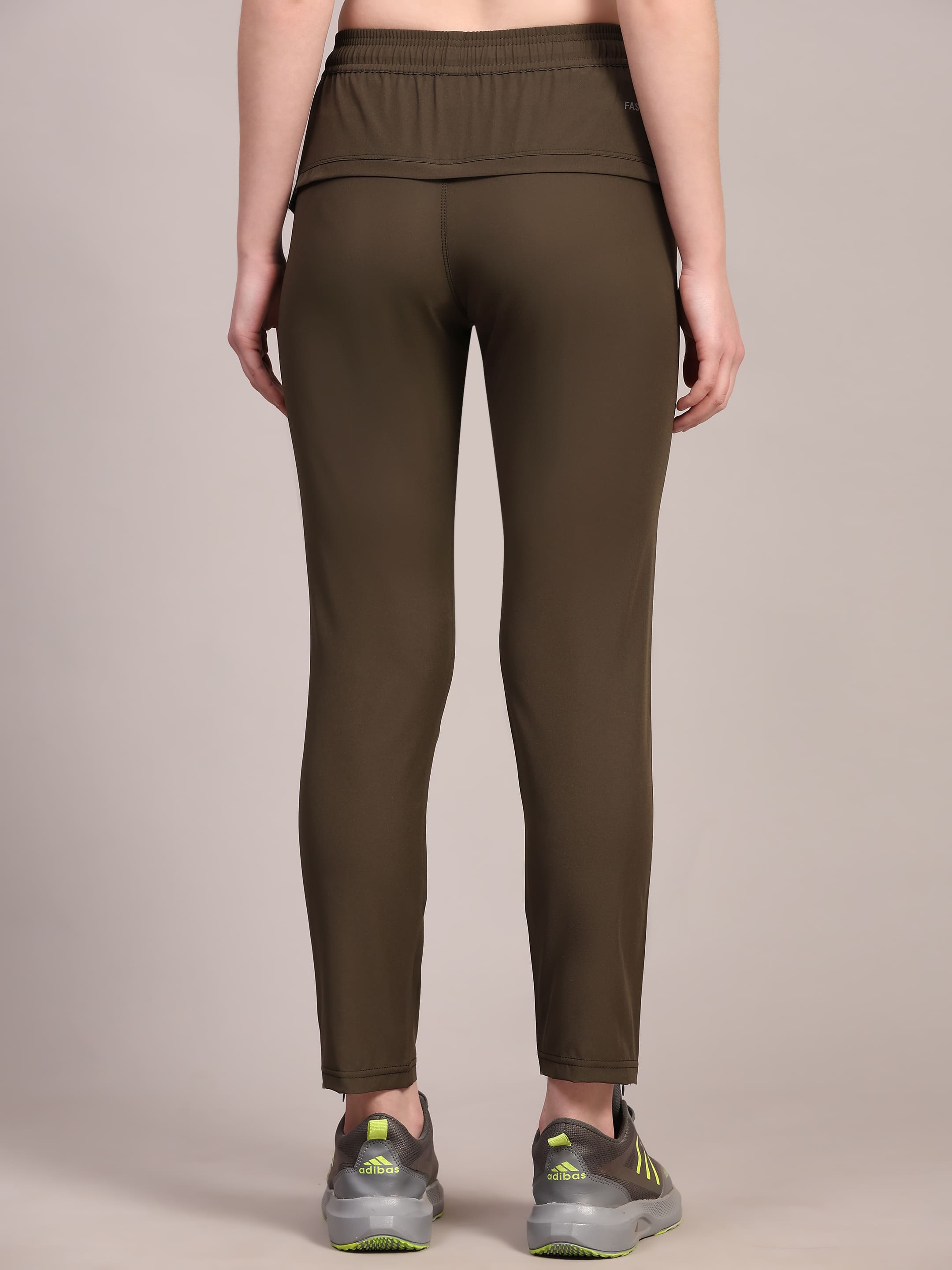 Dpassion Women’s Olive Fast-Dry Training Track Pants – Slim Fit Activewear - Dpassion