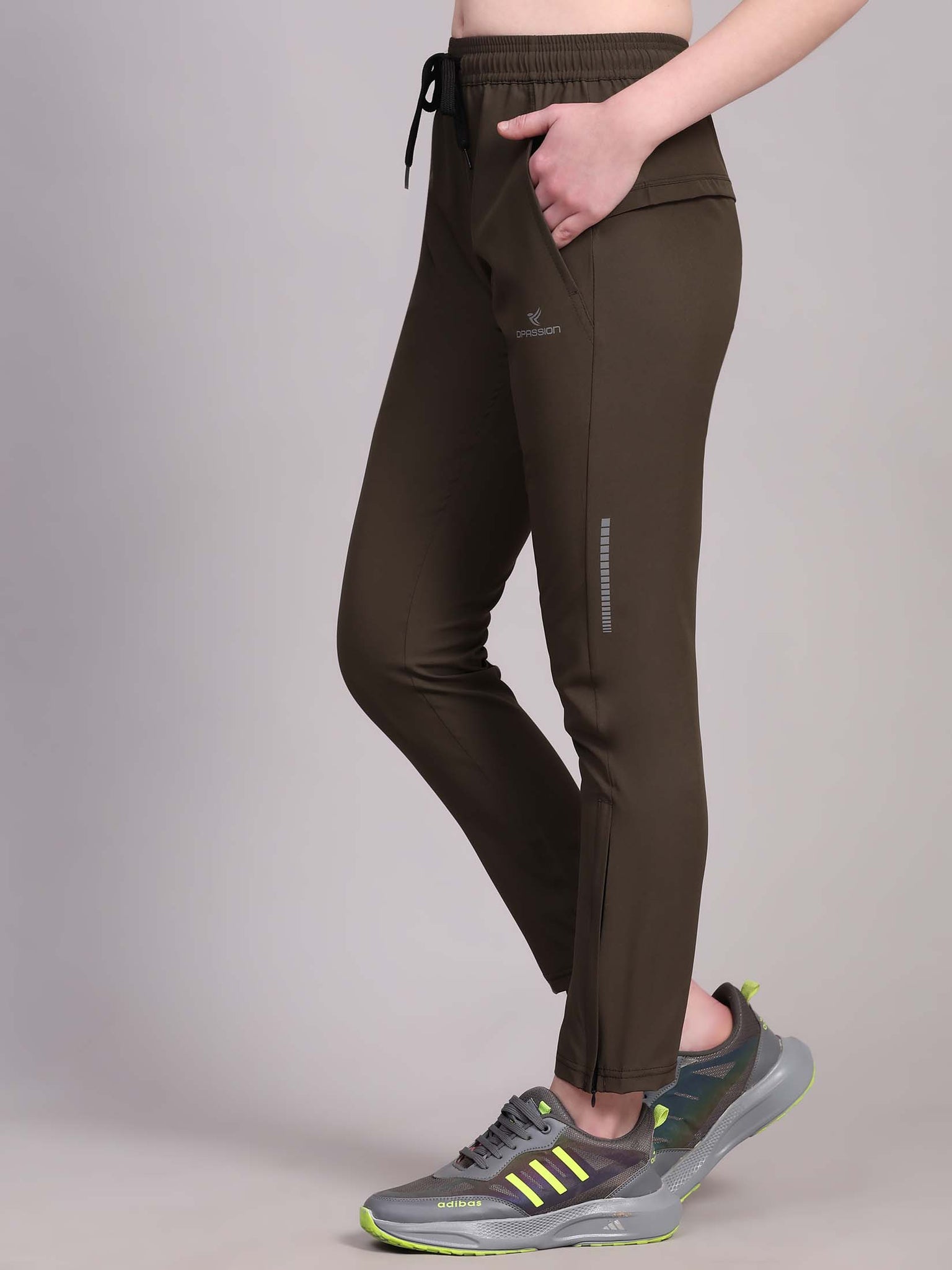 Regular fit sports track pants for women