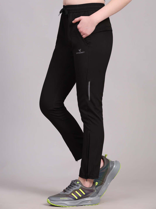 Regular fit sports track pants for women