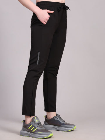 Dpassion Women’s Core Black Training Track Pants – Slim Fit Activewear - Dpassion