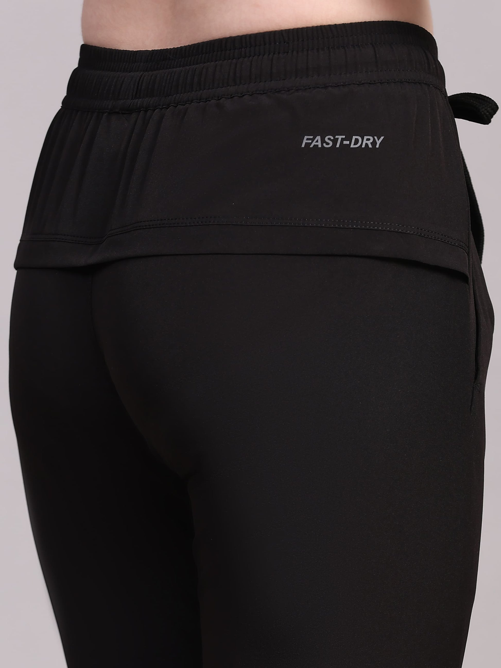 Dpassion Women’s Core Black Training Track Pants – Slim Fit Activewear