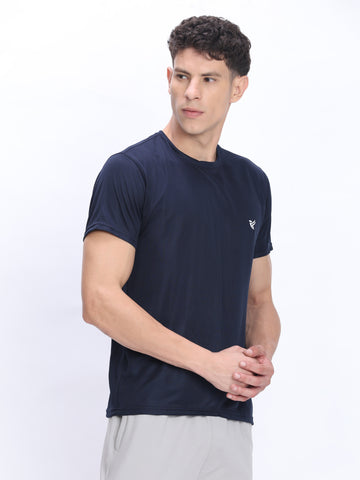 Dpassion Navy Performance T-Shirt Quick Dry Breathable Activewear - Dpassion