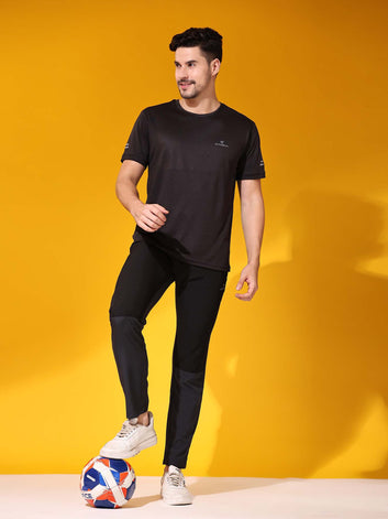 Regular fit sports track pants for men