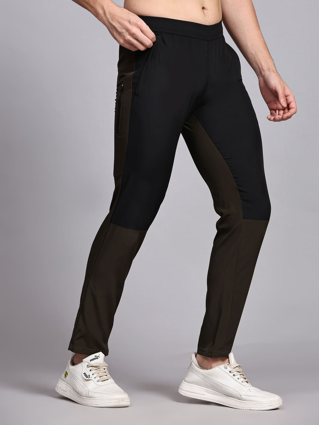 Dpassion Men Slim Fit Dual Tone Track Pants Activewear Gym Training Wear - Dpassion