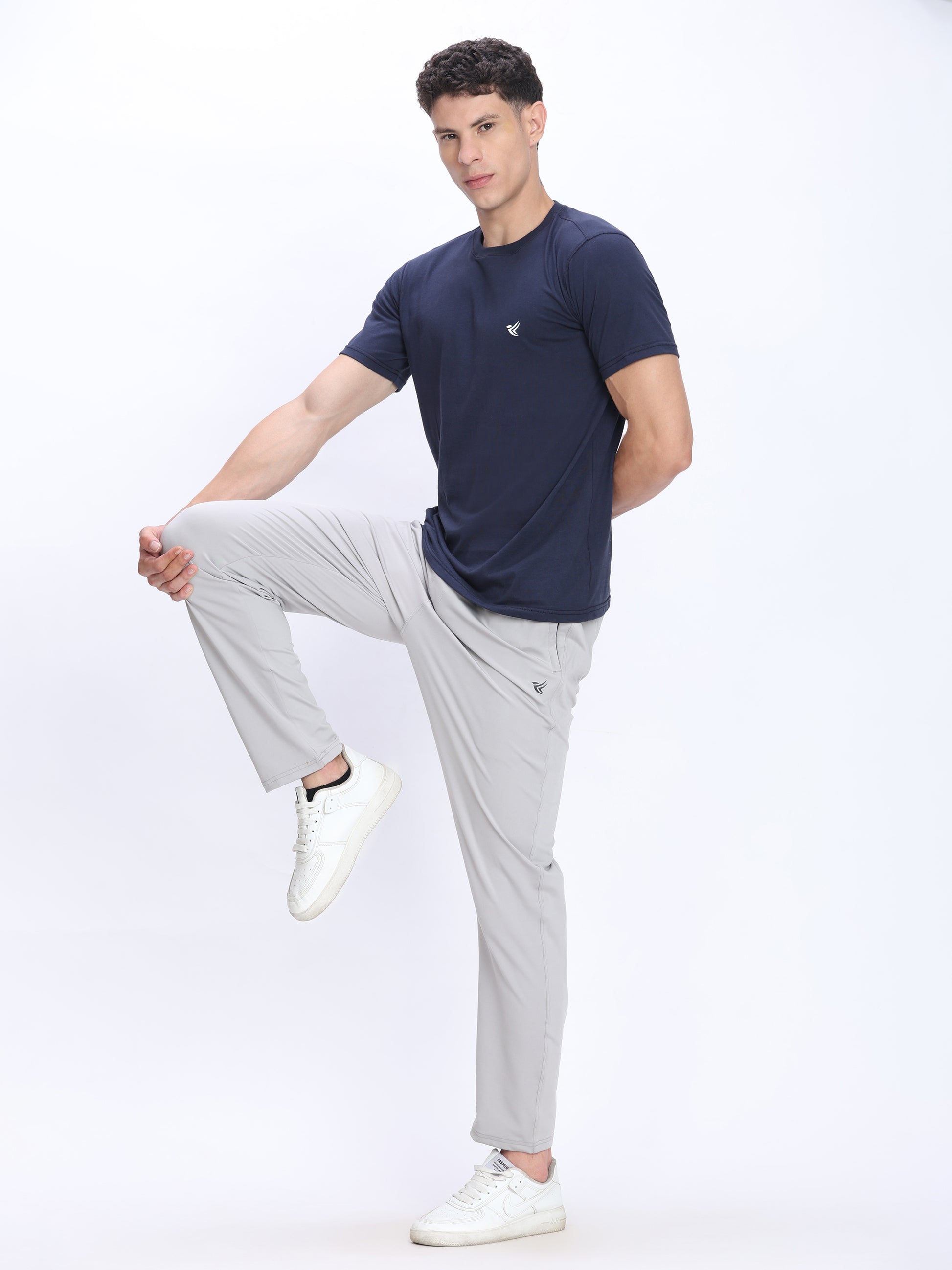Dpassion Men Navy Cotton Active T Shirt Performance Gym Wear - Dpassion