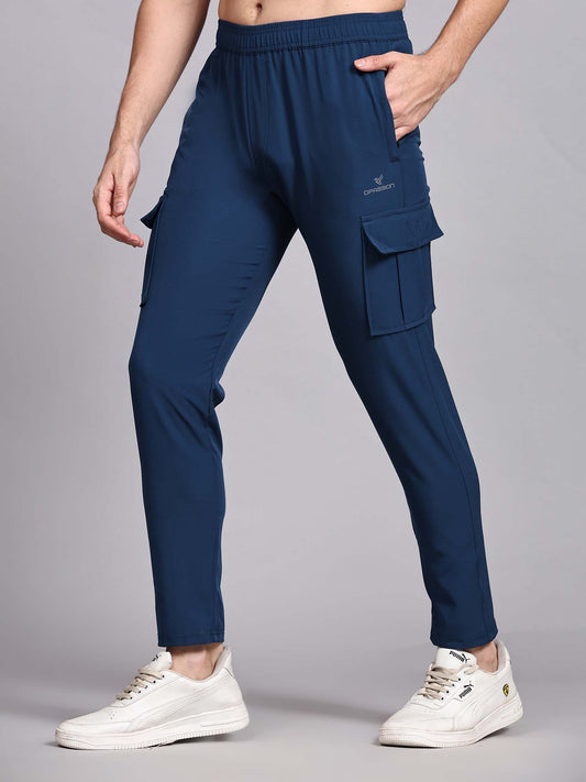 Regular fit sports track pants for men