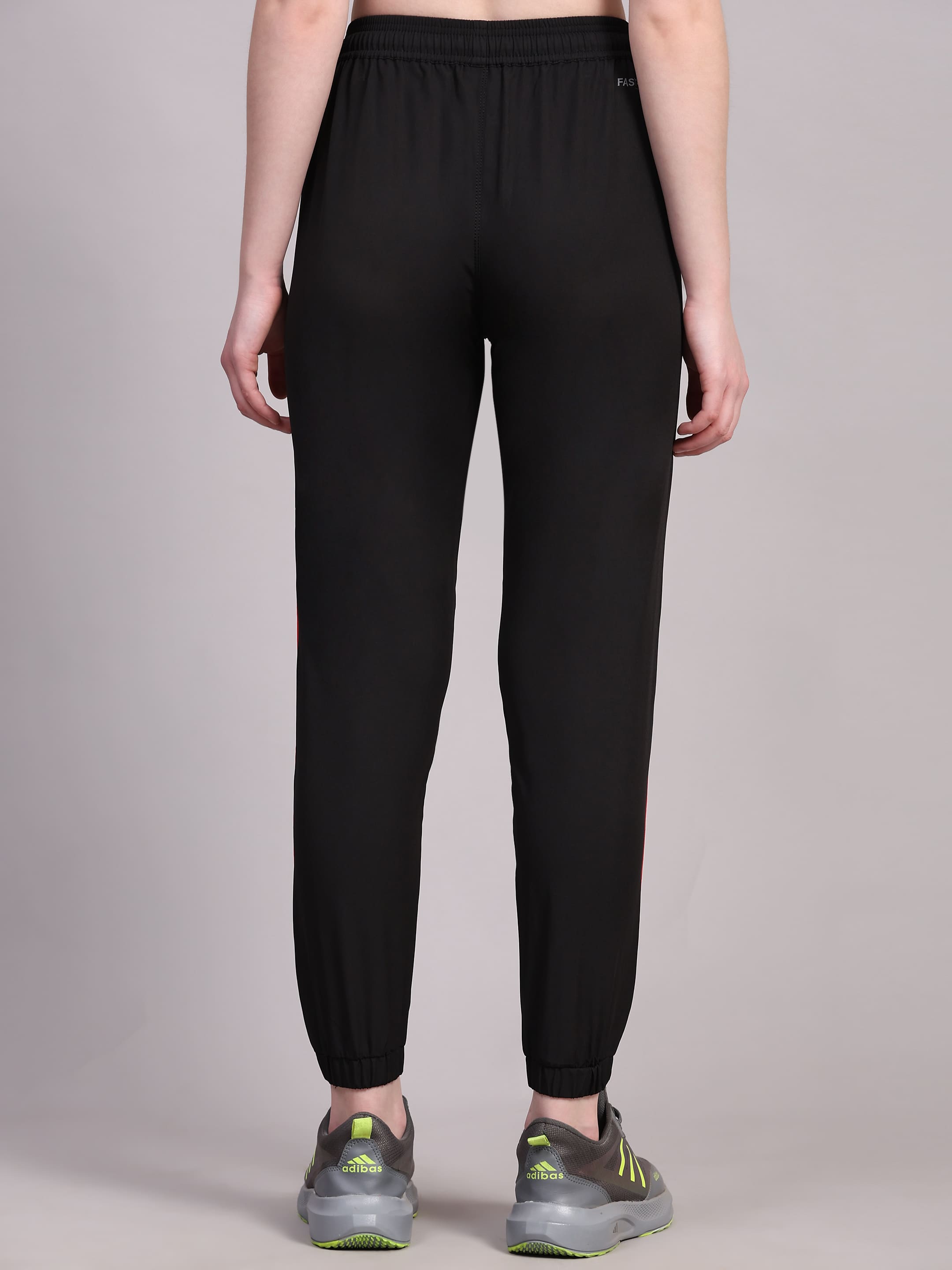 Dpassion Women’s Black Jogger Track Pants with Contrast Piping - Dpassion